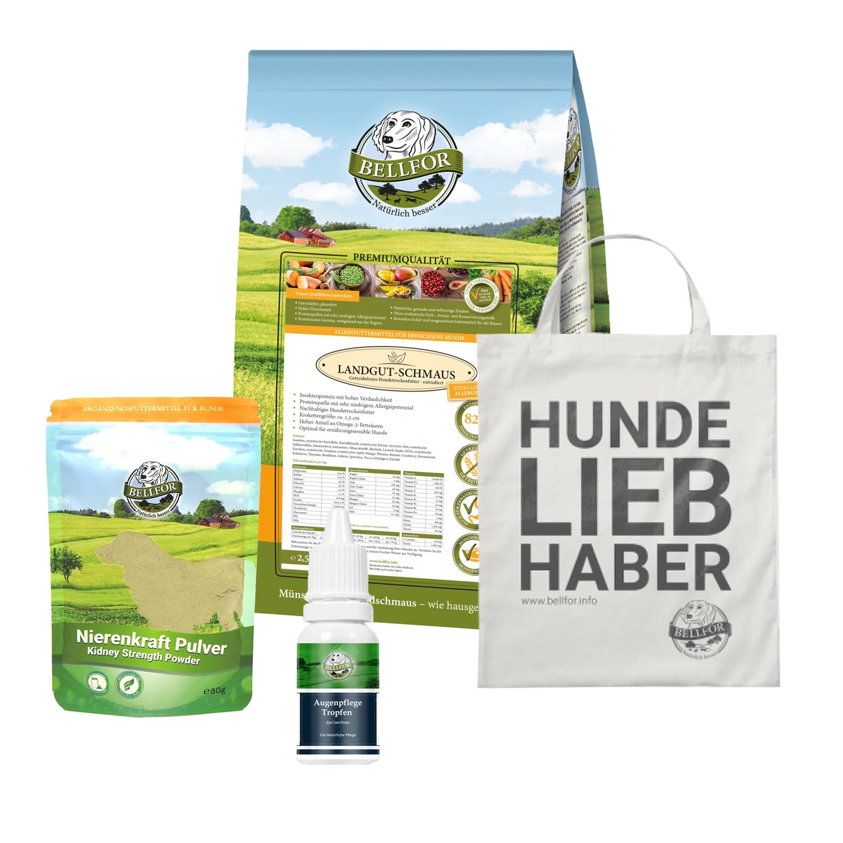 Sparset für mittelgroße Hunde mit Futtermittelallergie und Augentränen