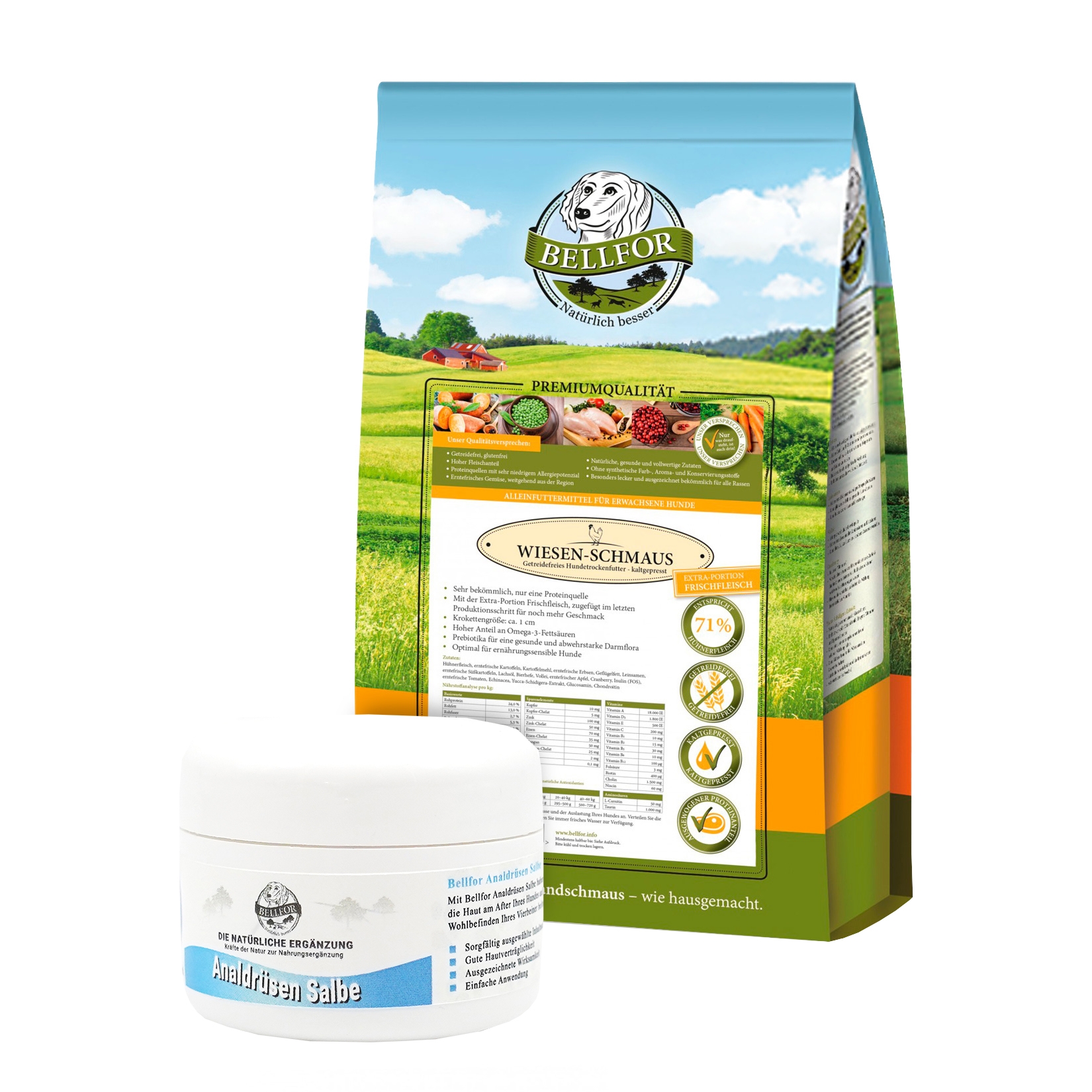 Futterset für große Hunde mit Analdrüsenentzündung