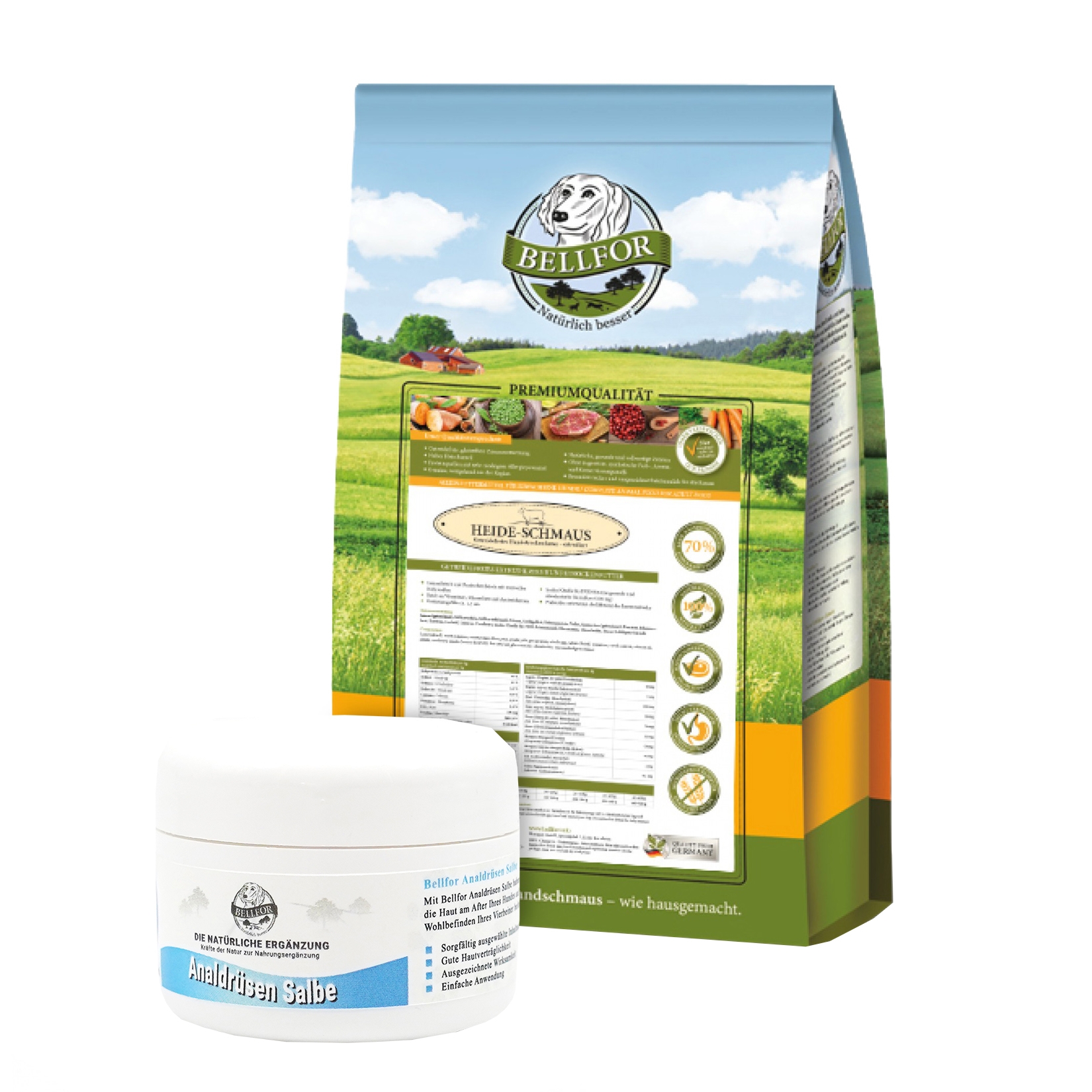 Futterset für mittelgroße Hunderassen mit Analdrüsenentzündung