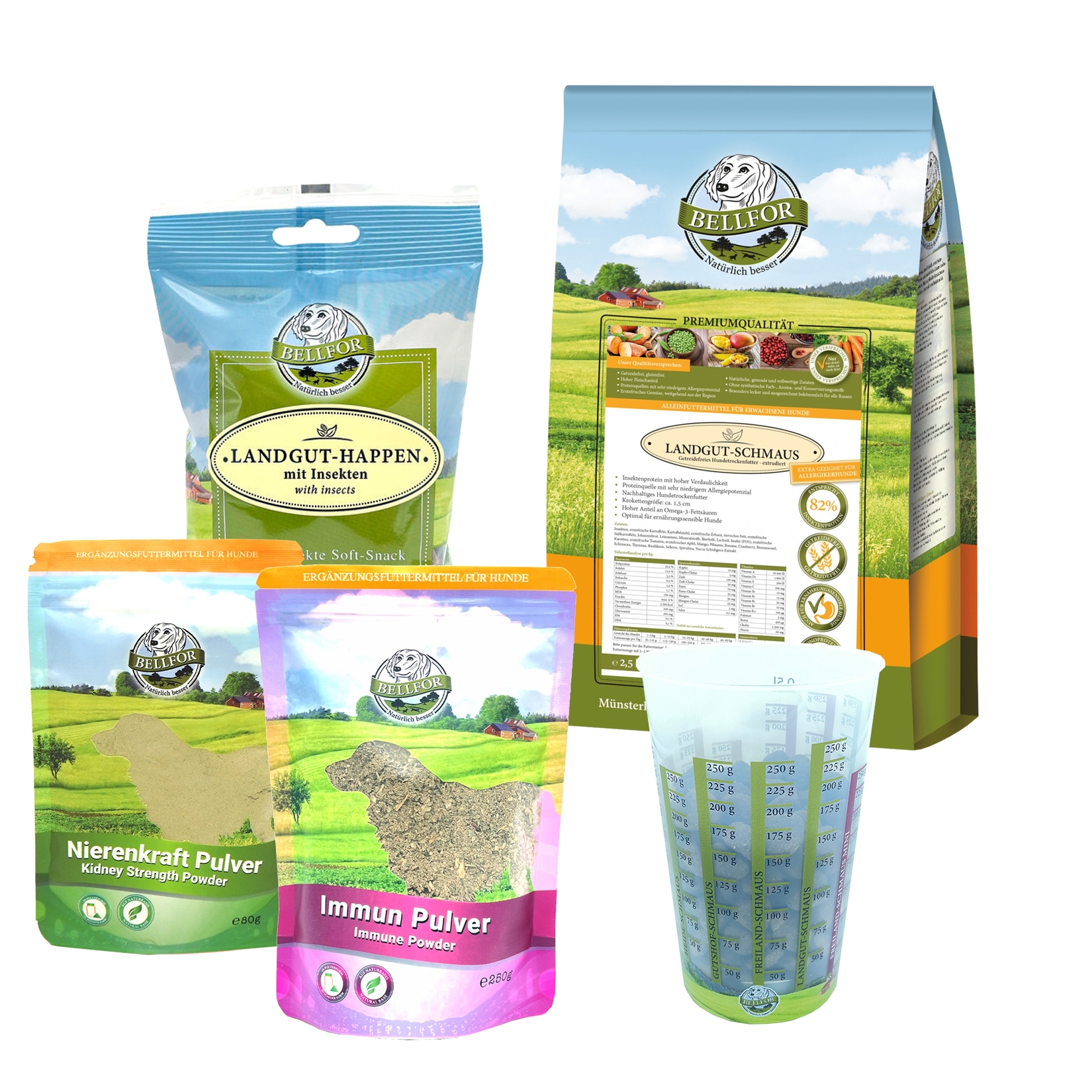 Trockenfutter für mittelgroße allergische Hunde im Sparset