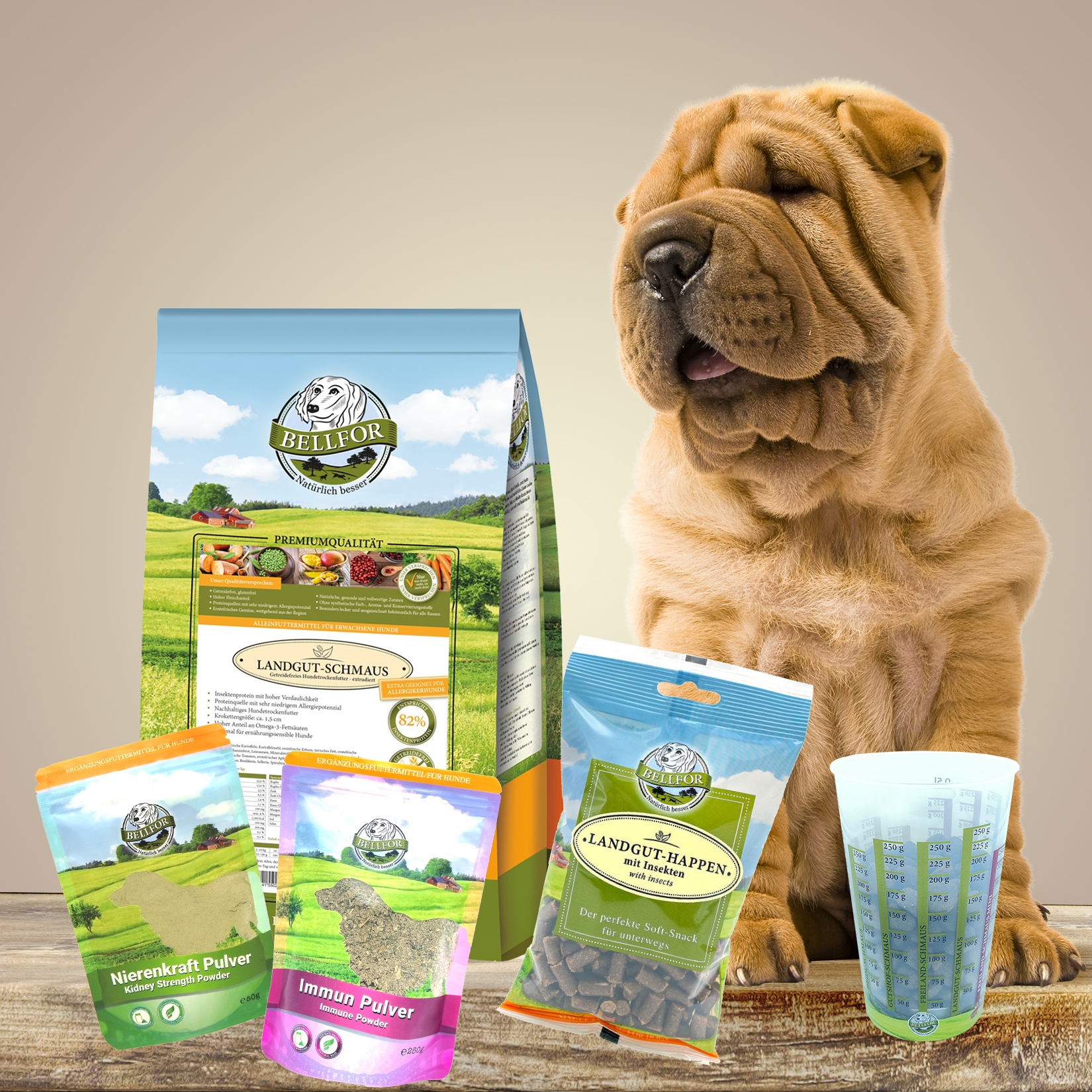 Trockenfutter für mittelgroße allergische Hunde im Sparset