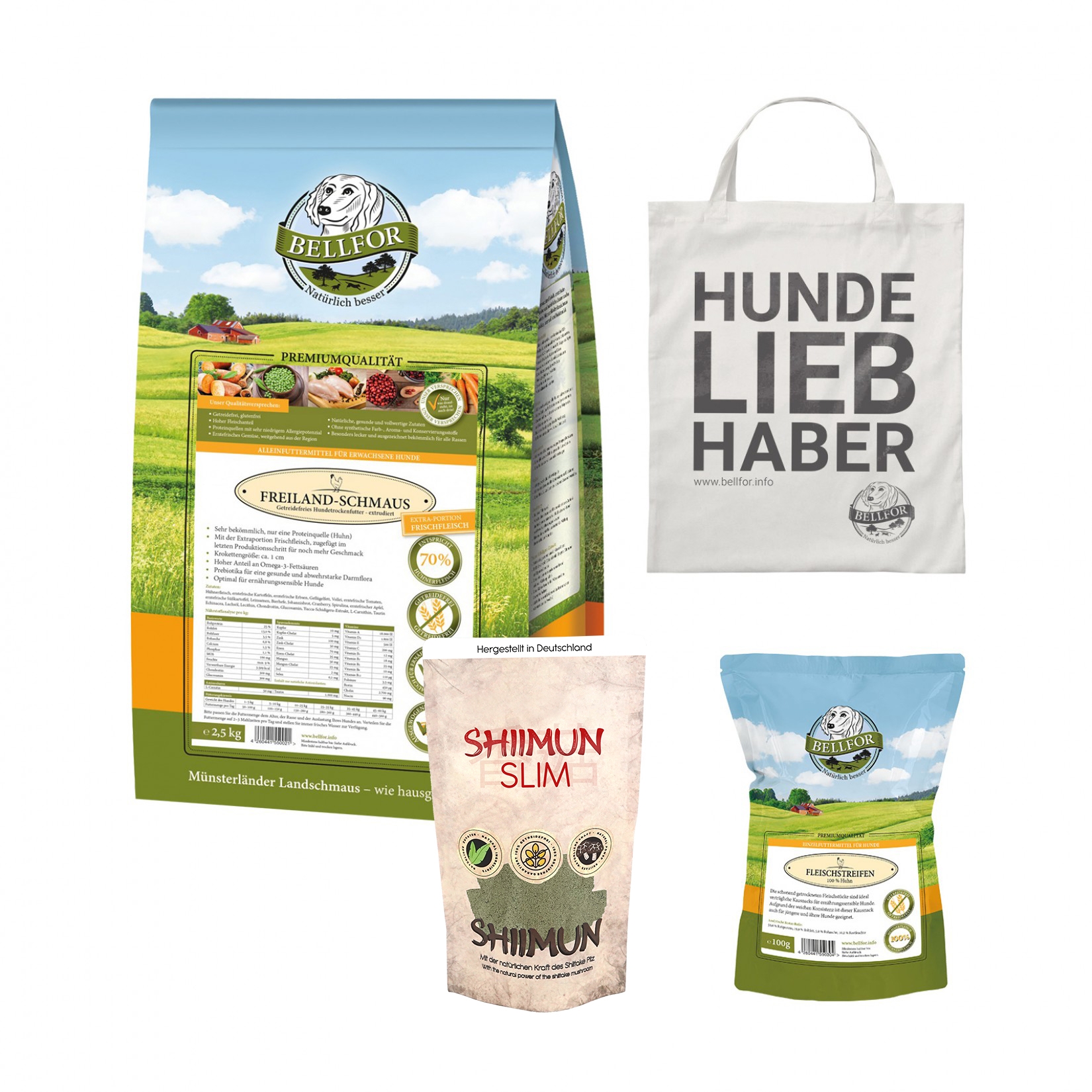 Futterset Freiland-Schmaus für übergewichtige, mittelgroße Hunde