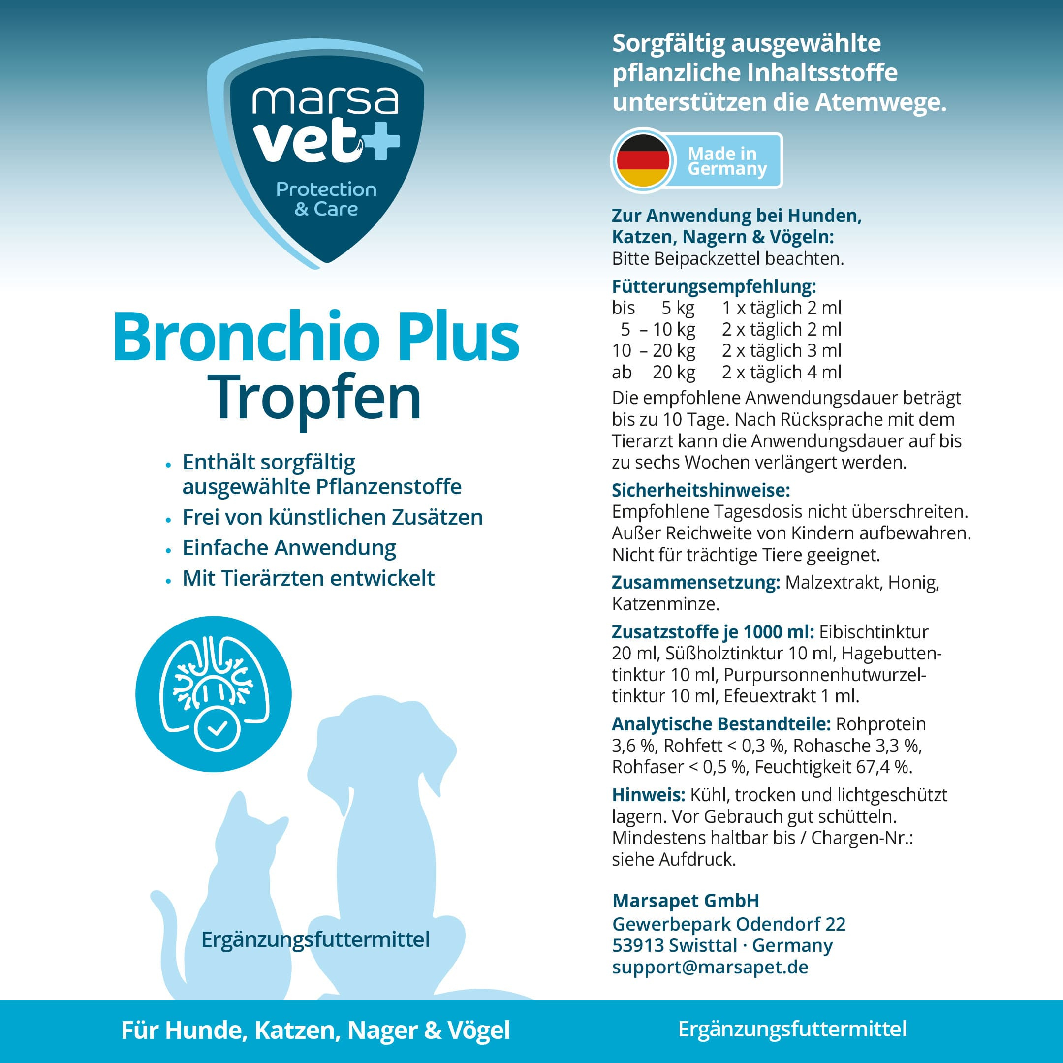 Marsavet Bronchio Plus - Tropfen 100 ml