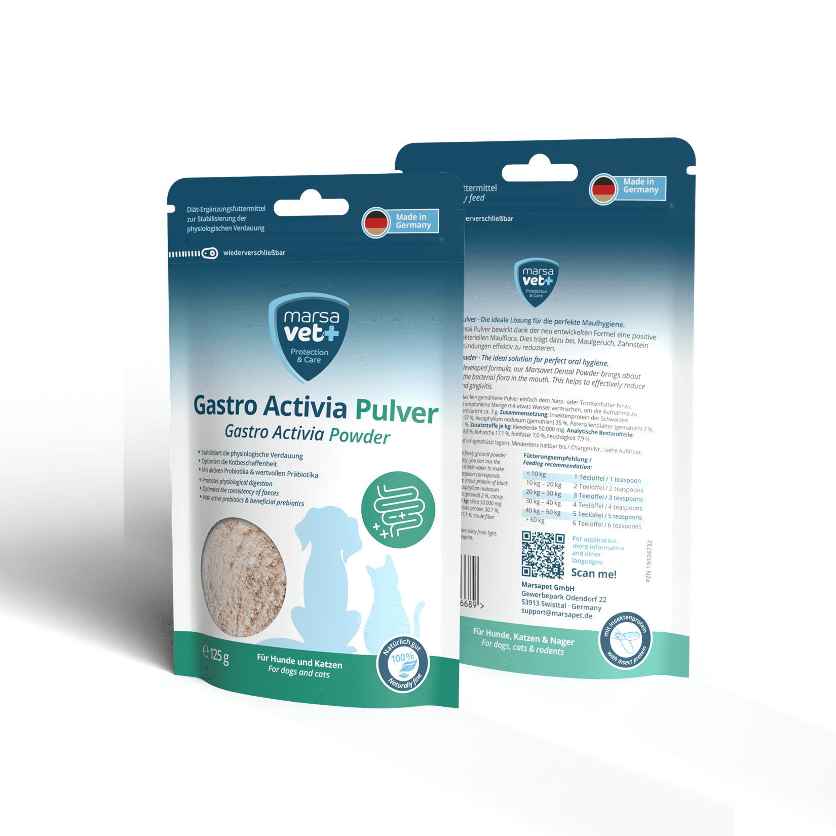 Marsavet Gastro Activia Pulver - 125 g 