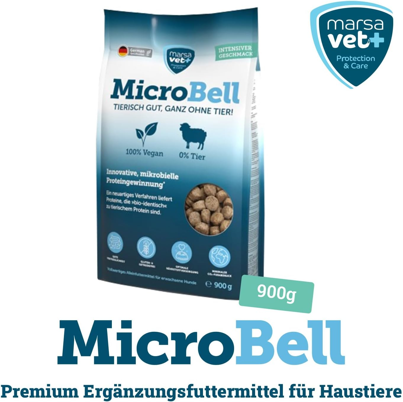 Marsavet Trockenfutter mit mikrobiellem Protein - MicroBell - 900 g