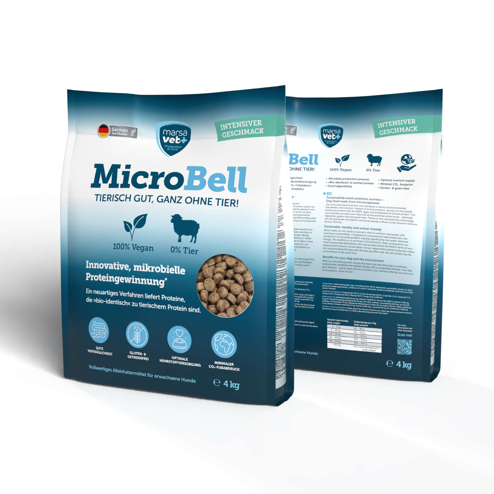 Marsavet Trockenfutter mit mikrobiellem Protein - MicroBell - 4 kg