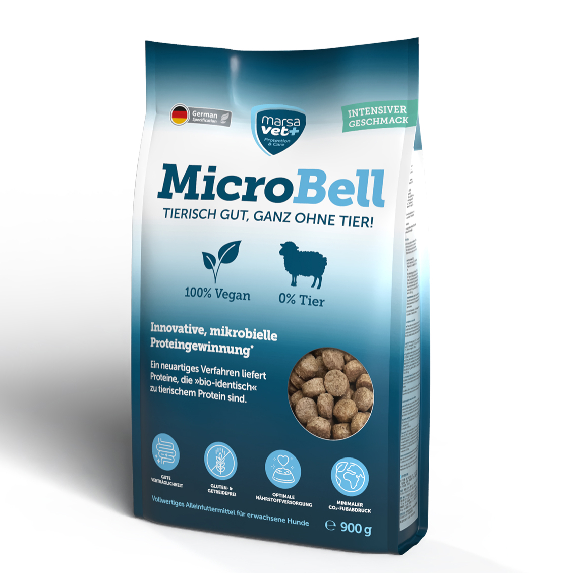 Marsavet MicroBell – veganes Hundefutter-Set mit mikrobiellem Protein