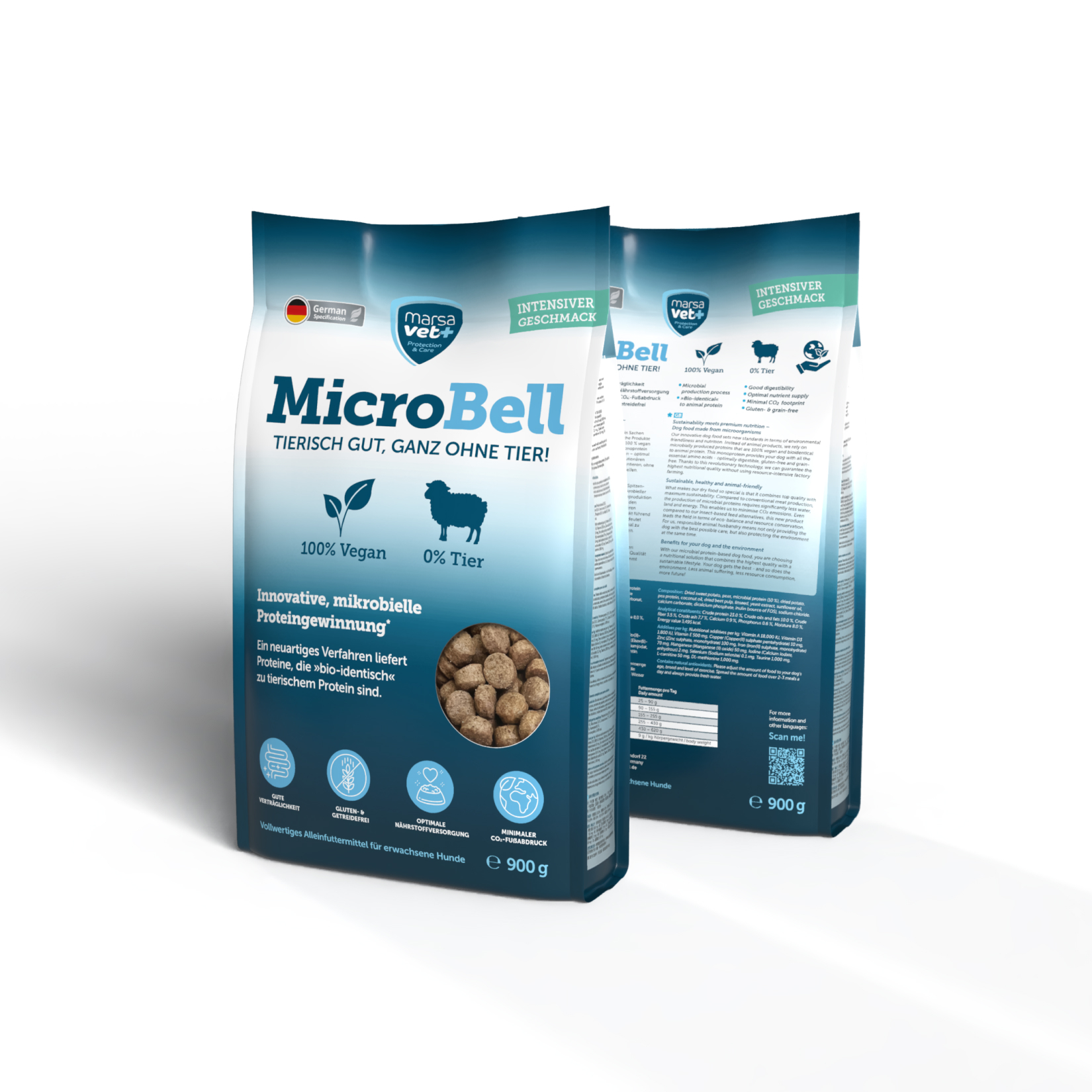 Marsavet Trockenfutter mit mikrobiellem Protein - MicroBell - 900 g
