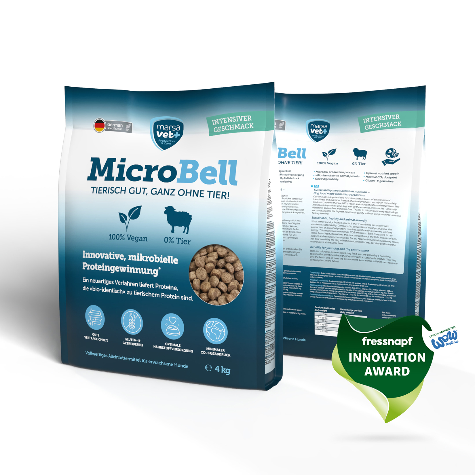 Marsavet Trockenfutter mit mikrobiellem Protein - MicroBell - 4 kg