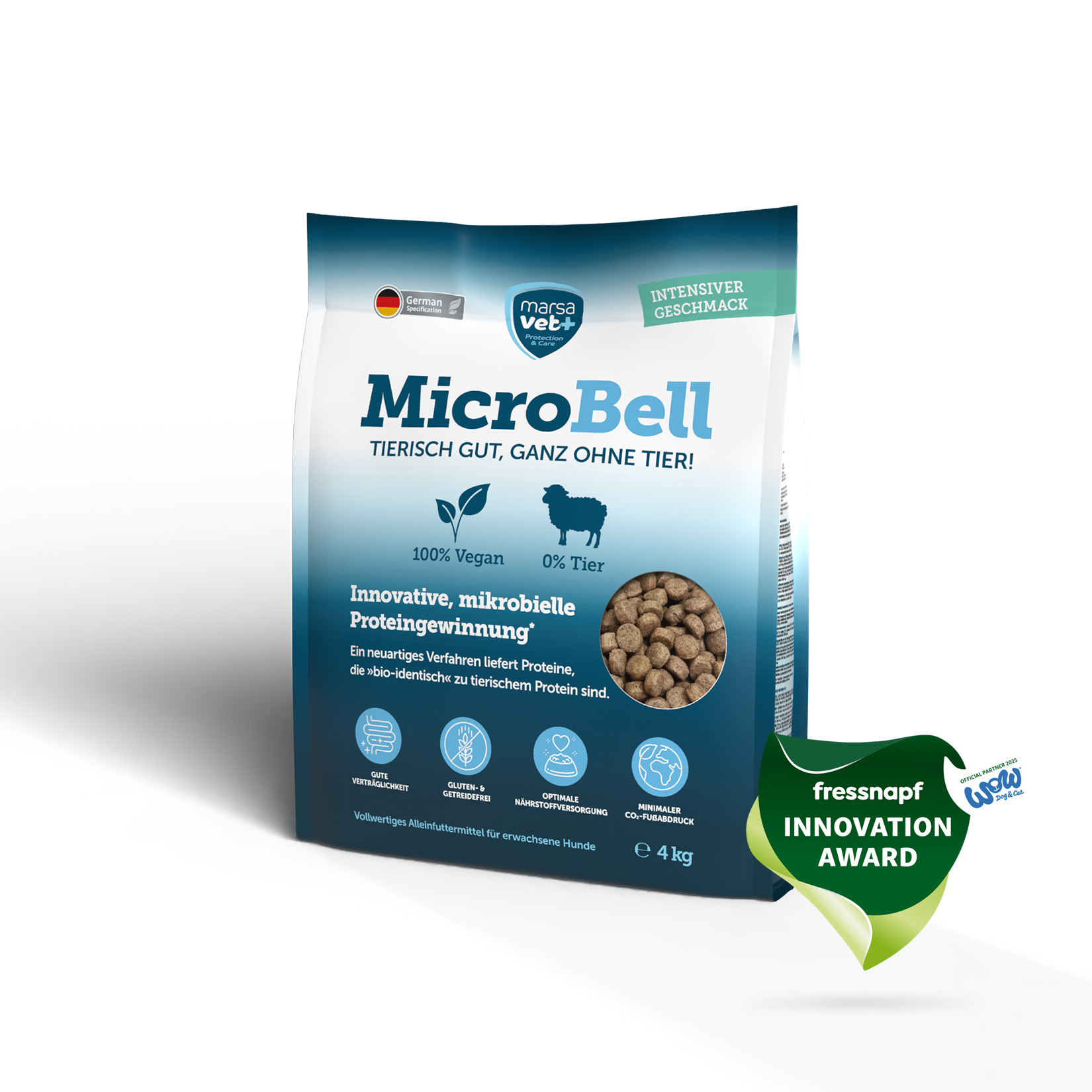 Marsavet Trockenfutter mit mikrobiellem Protein - MicroBell - 4 kg