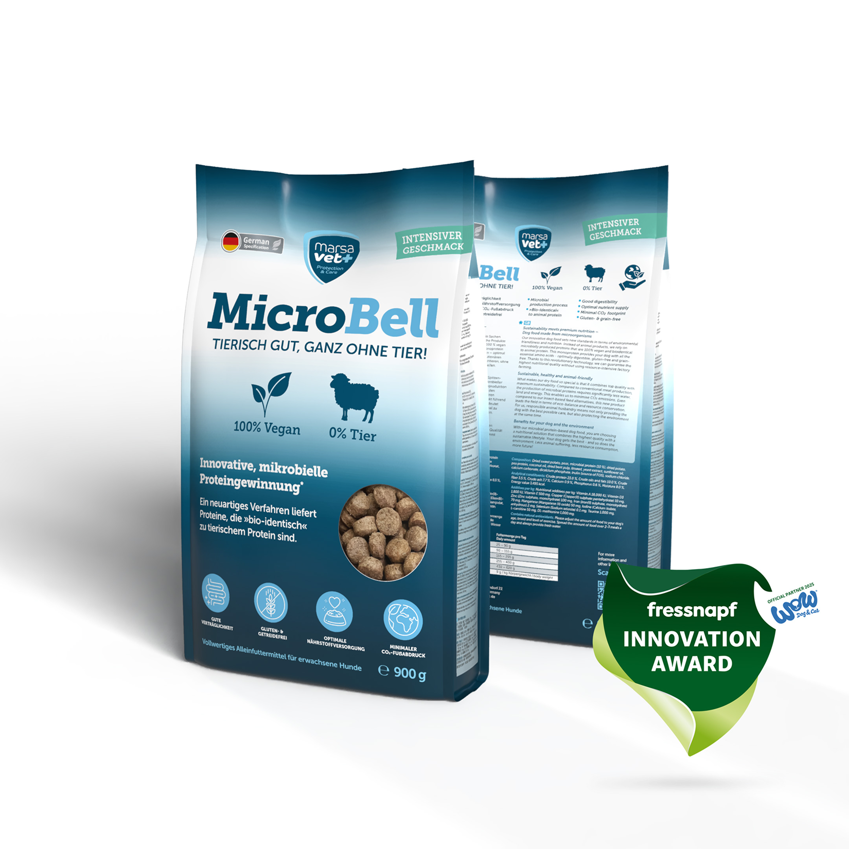 Marsavet Trockenfutter mit mikrobiellem Protein - MicroBell - 900 g