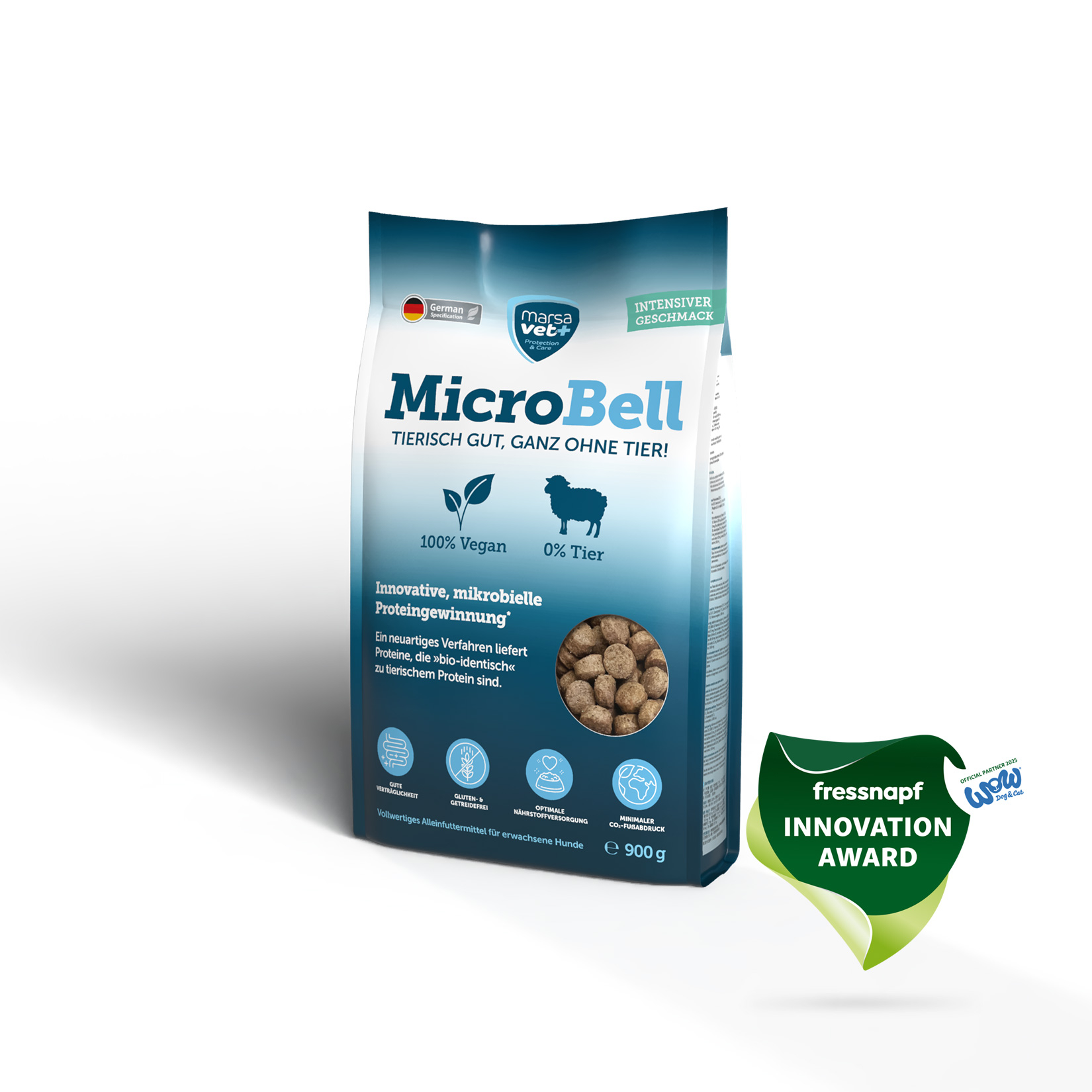 Marsavet Trockenfutter mit mikrobiellem Protein - MicroBell - 900 g