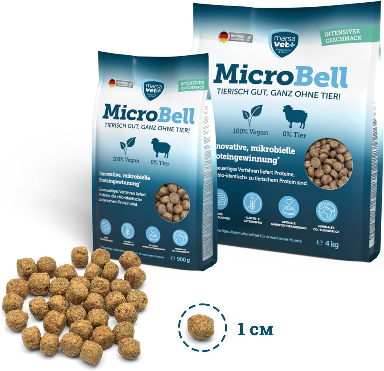 Marsavet Trockenfutter mit mikrobiellem Protein - MicroBell - 900 g