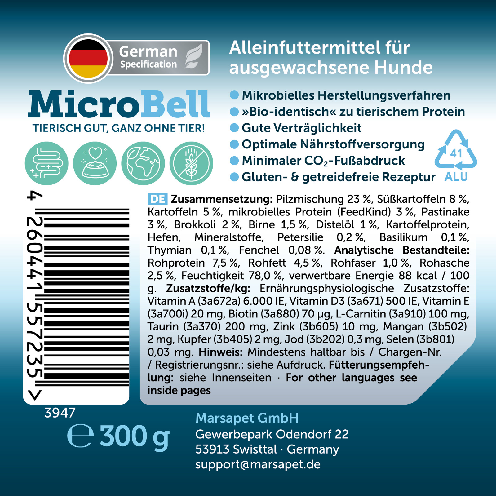 MicroBell Nassfutter 300 g