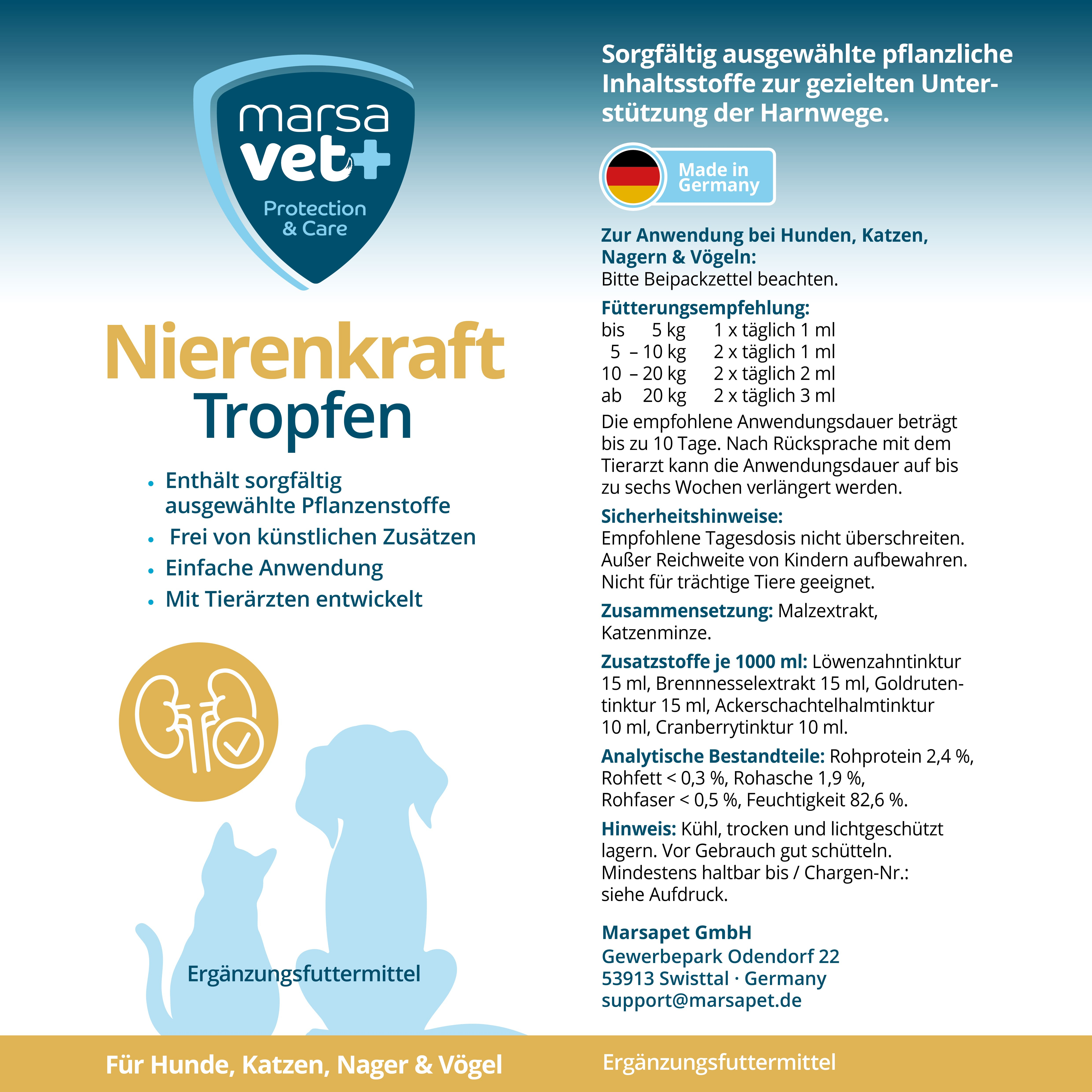 Marsavet Nierenkraft Tropfen - 100 ml