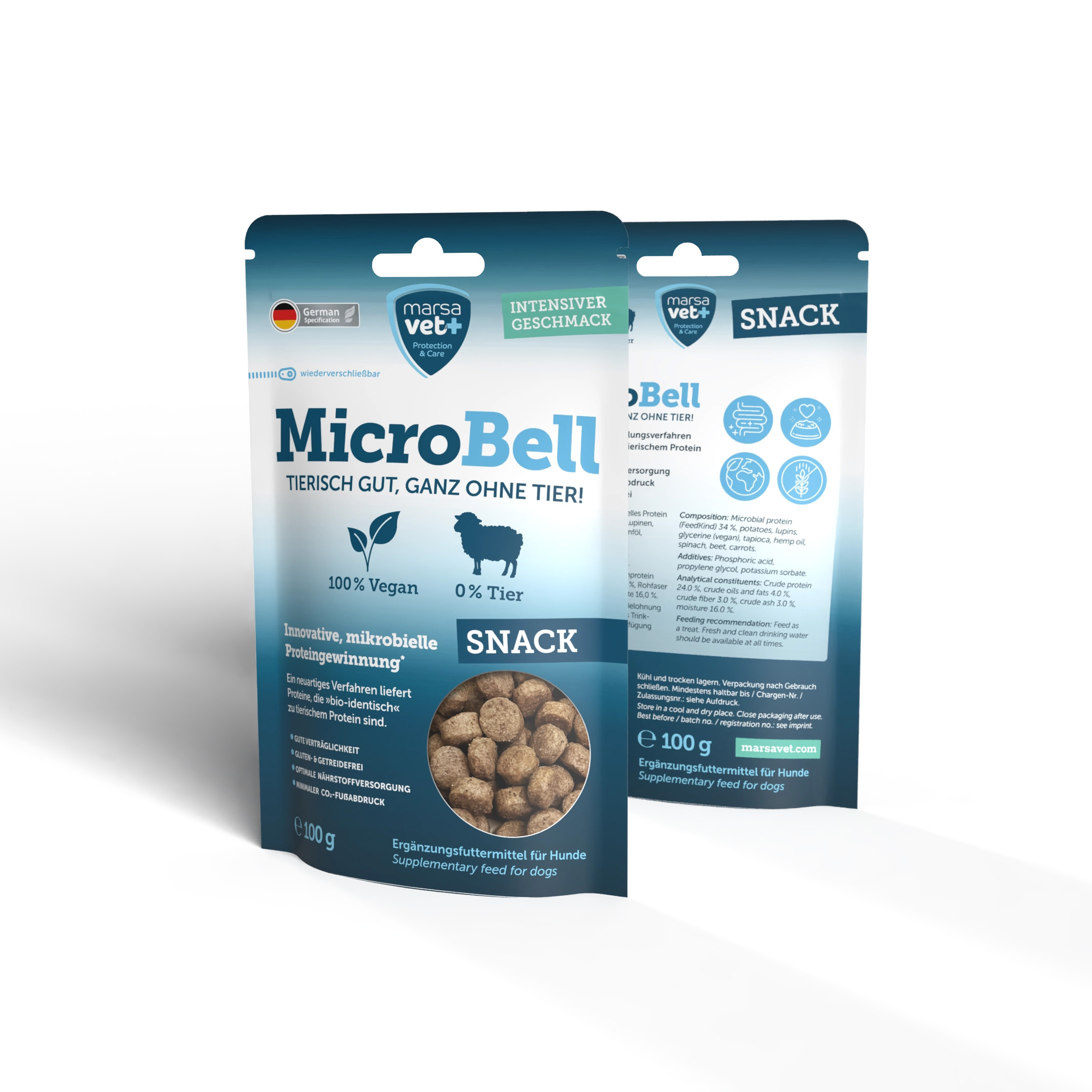 Marsavet MicroBell – veganes Hundefutter-Set mit mikrobiellem Protein