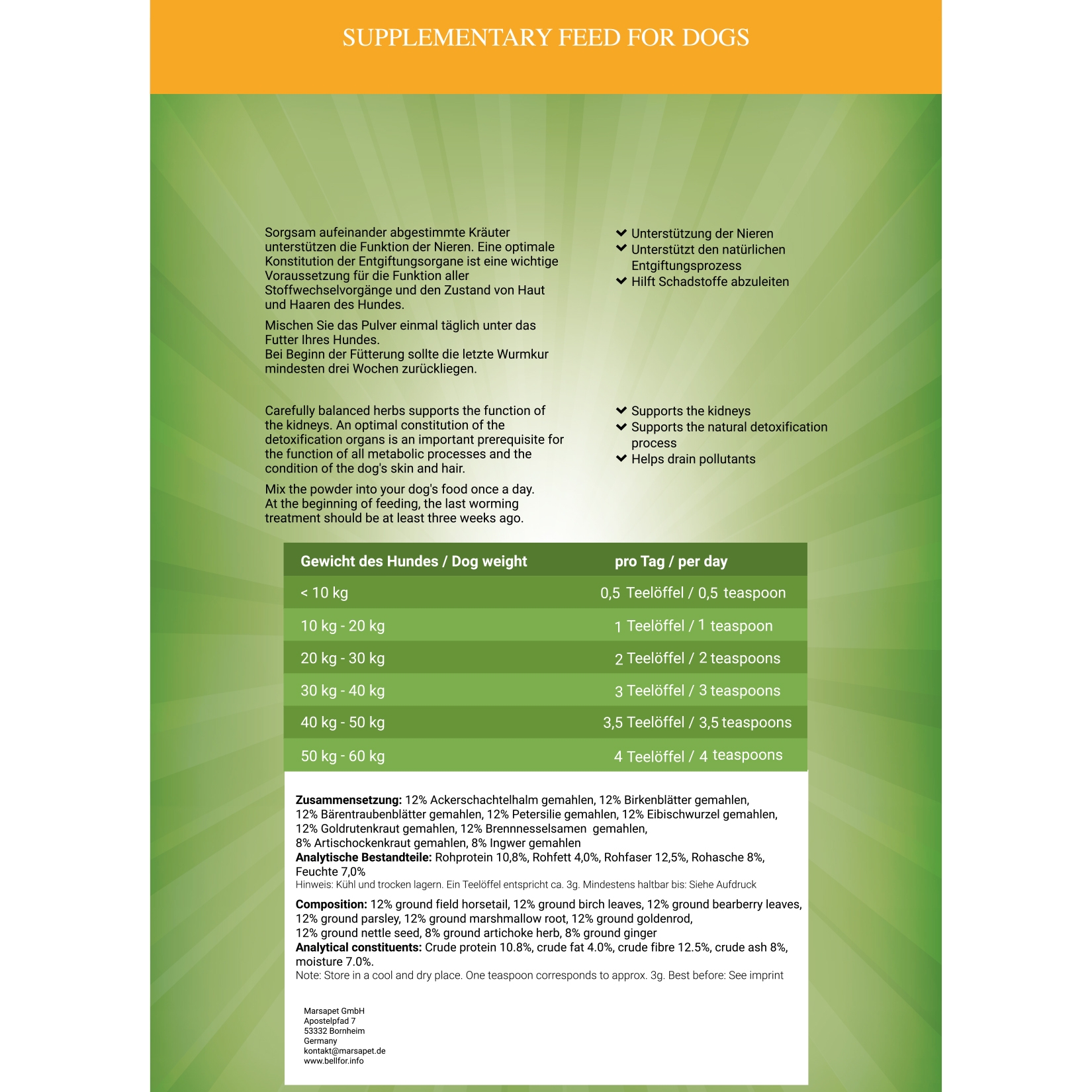 Nierenkraft - Pulver - 80 g