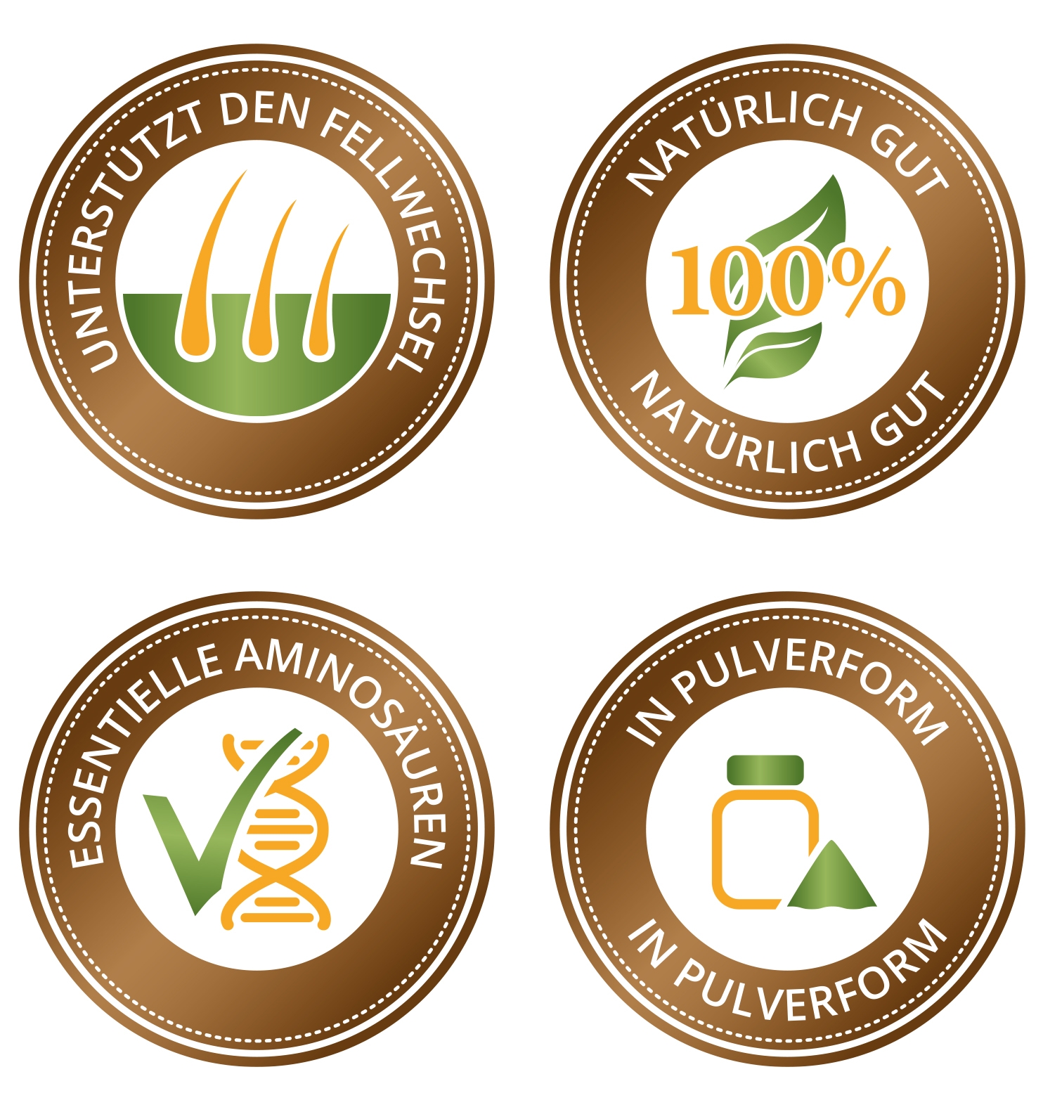 Deutsch Drahthaar Futter Set - Wiesen-Schmaus 4 kg + Dental Sticks 100 g + Haut & Fell Pulver 80 g + 1 Jutebeutel