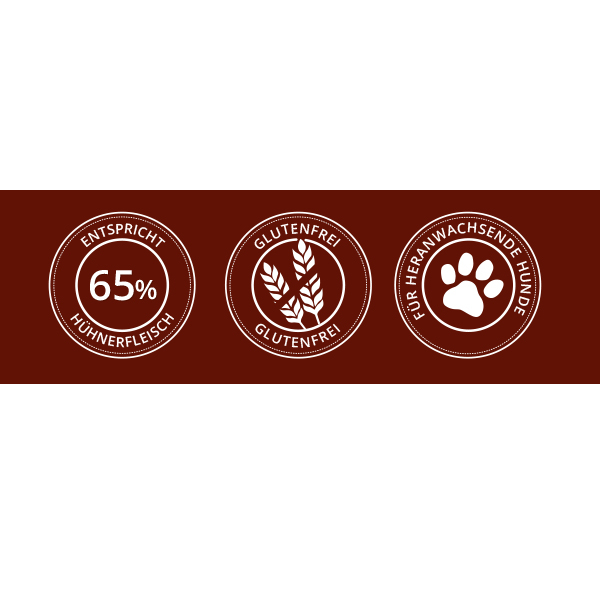 Glutenfrei Hundefutter aus Hühnerfleisch - PREMIUM PUR Kids - 2,5 kg