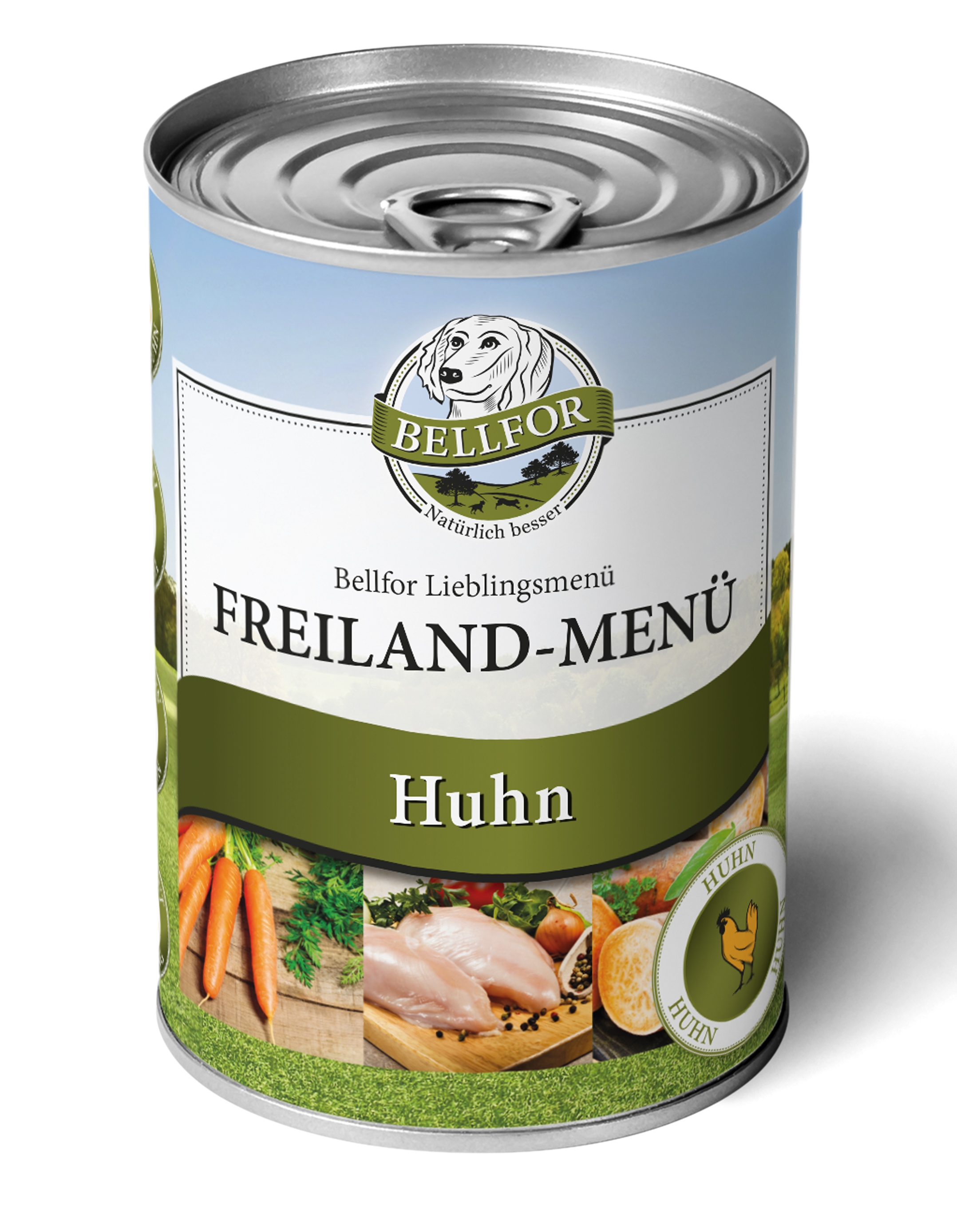 Hundefutter Nass mit Huhn - Freiland-Menü - 400 g