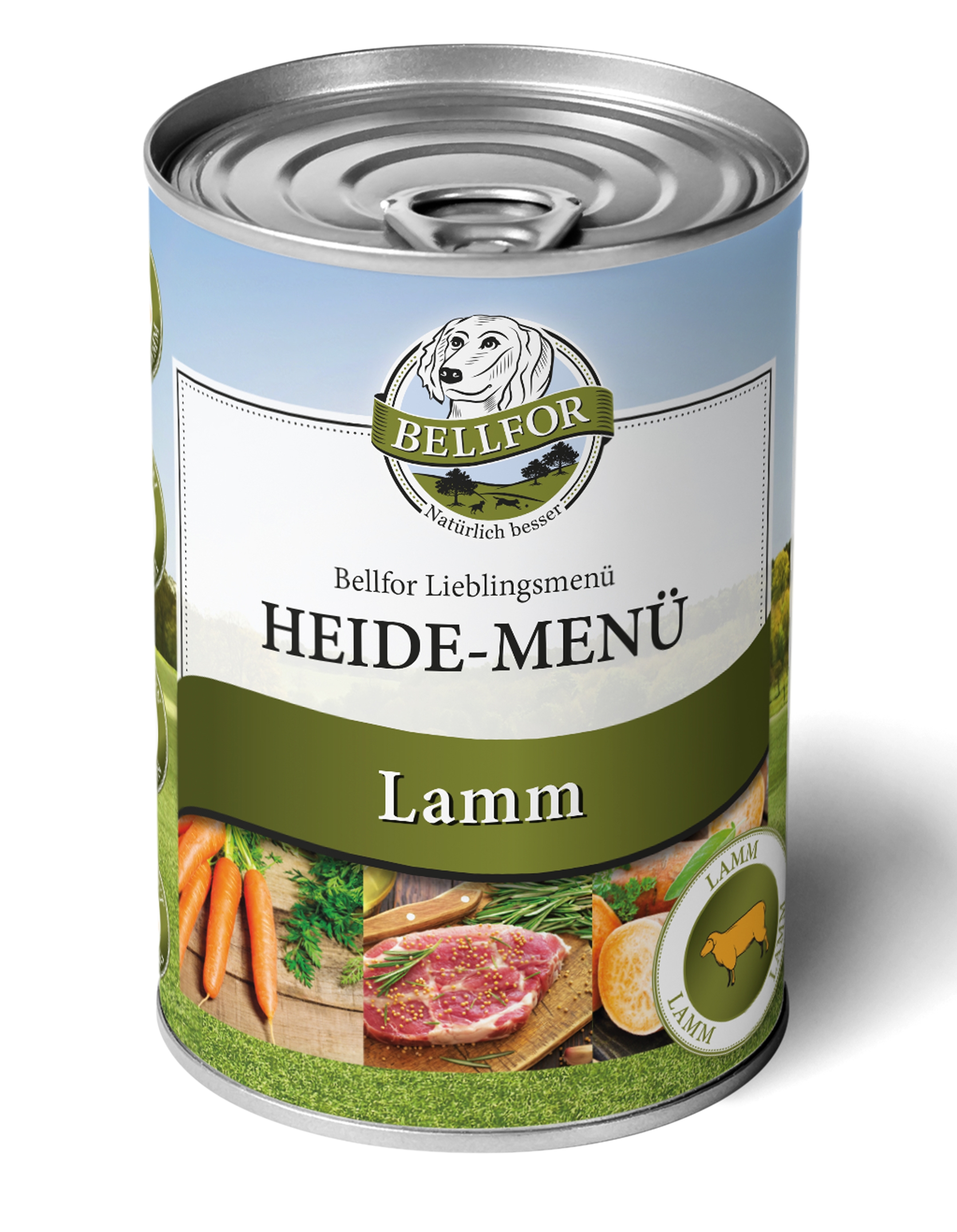 Hundefutter Nass mit Lamm - Heide-Menü - 400 g