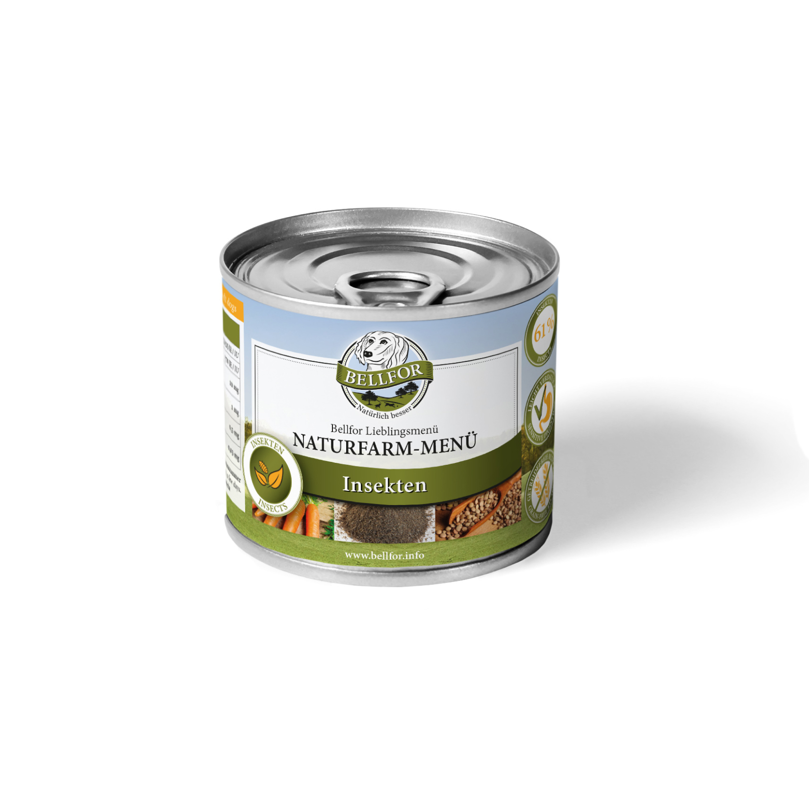 Hypoallergenes Hundefutter Nass mit Insekten - Naturfarm-Menü - 200 g