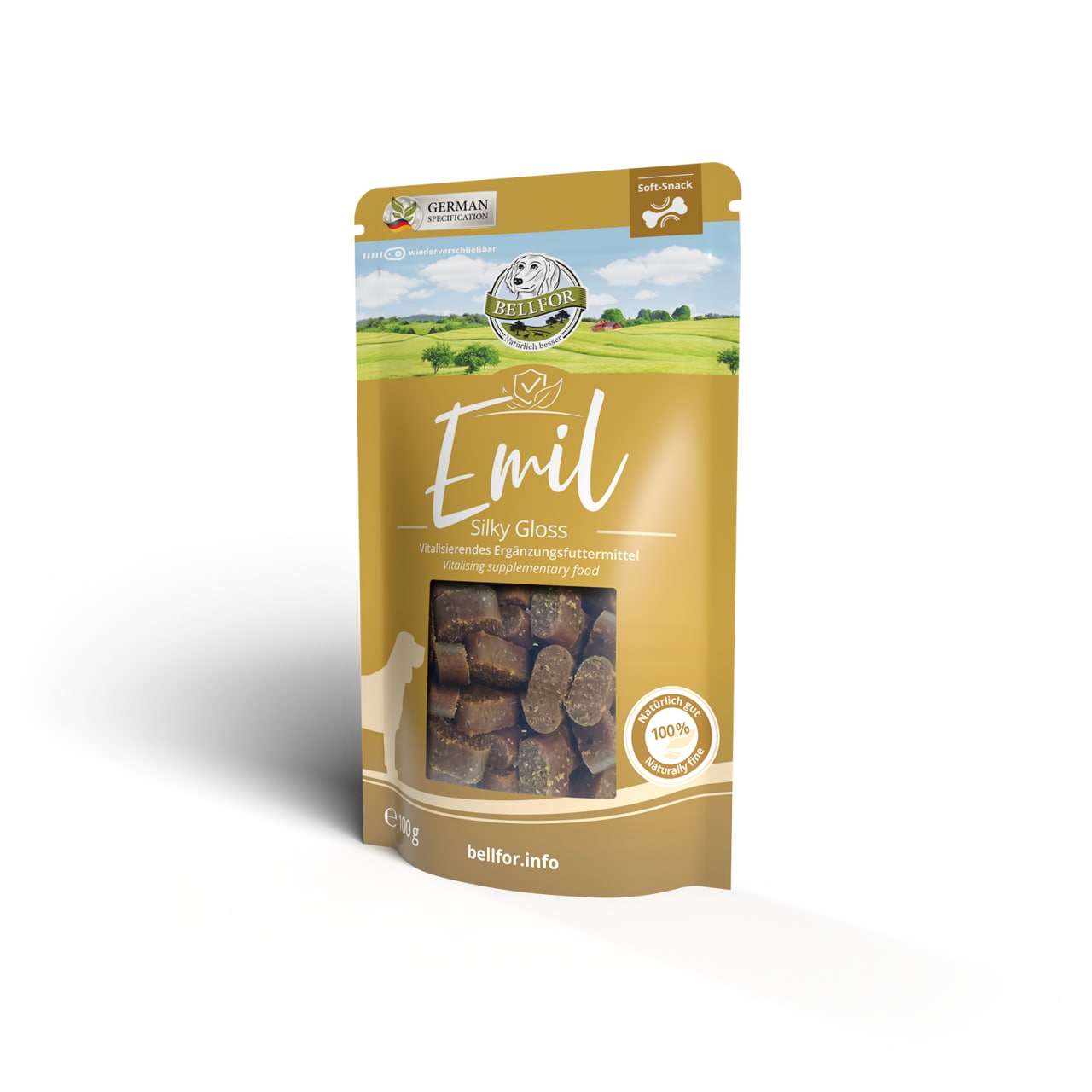 Emil Silky Gloss Soft-Snacks mit Lachs von Bellfor 100 g / 60 Stücke 