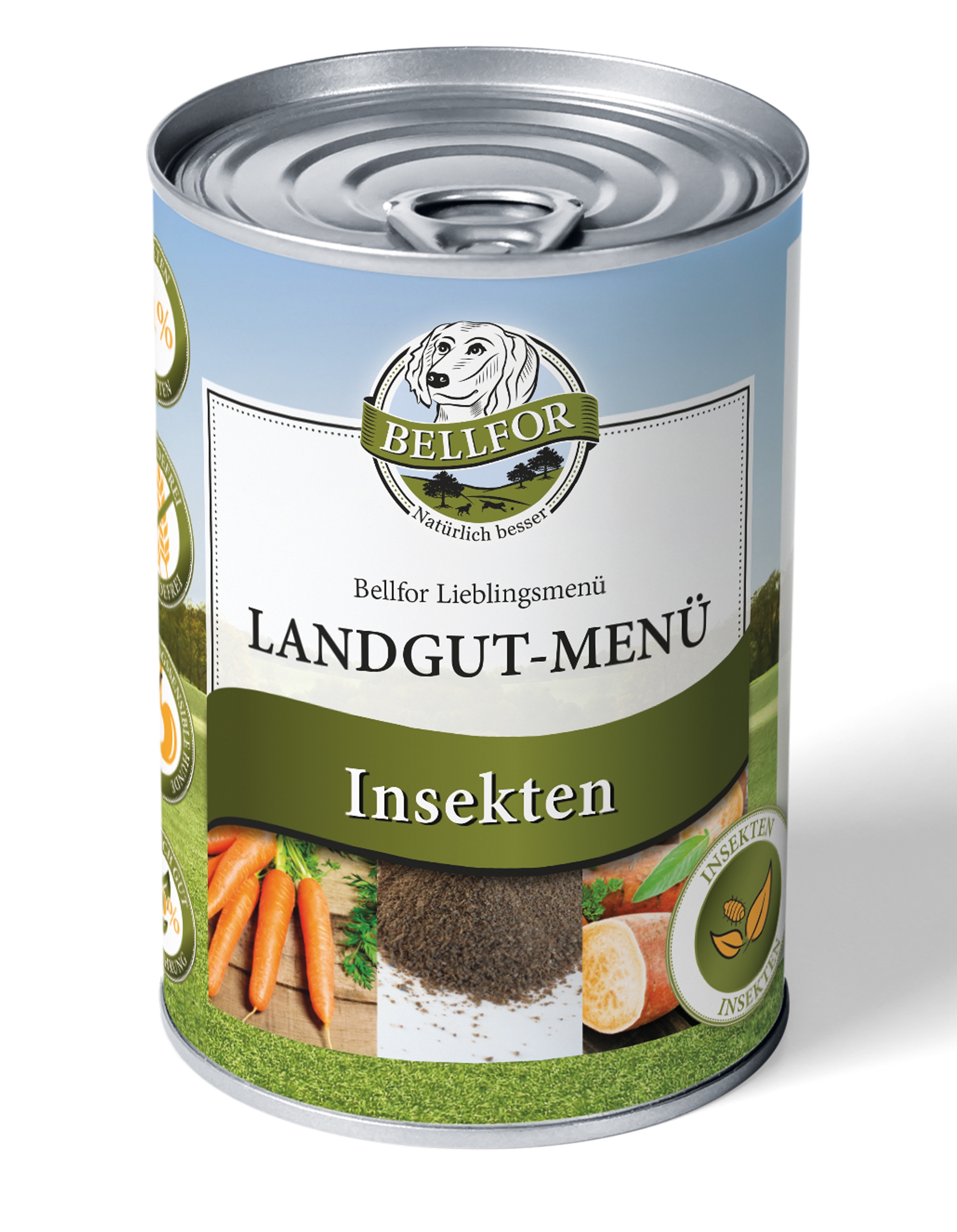 Hypoallergenes Hundefutter Nass mit Insekten - Landgut-Menü - 400 g