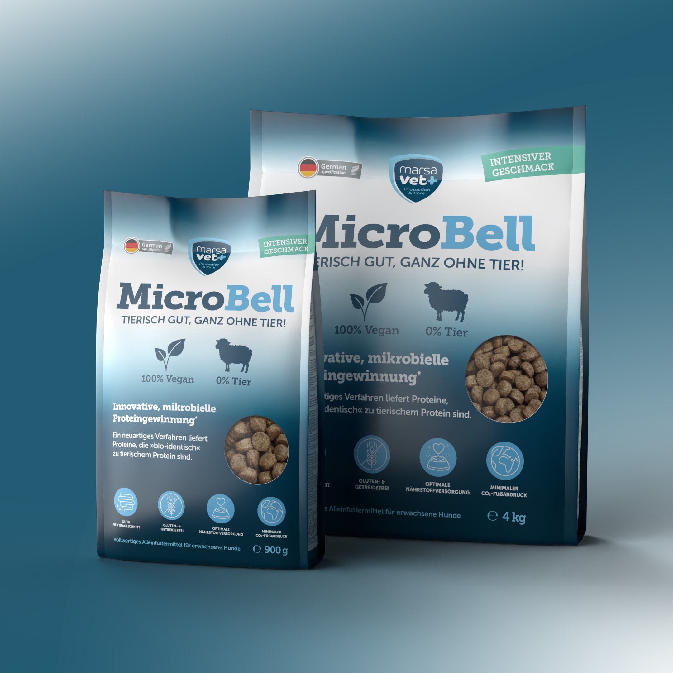 Marsavet Trockenfutter mit mikrobiellem Protein - MicroBell - 900 g