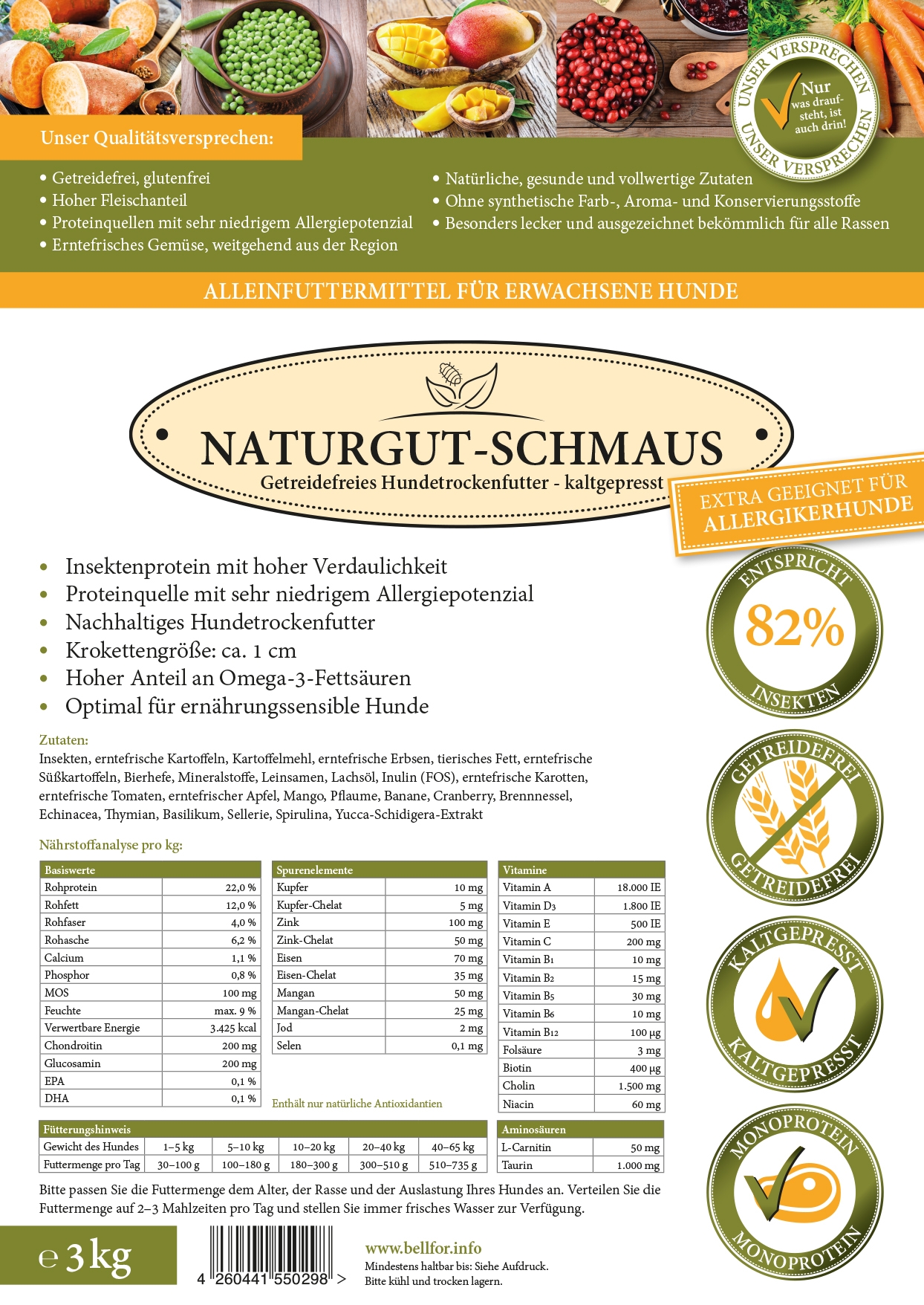 Futterset für große Hunde mit Verdauungsbeschwerden