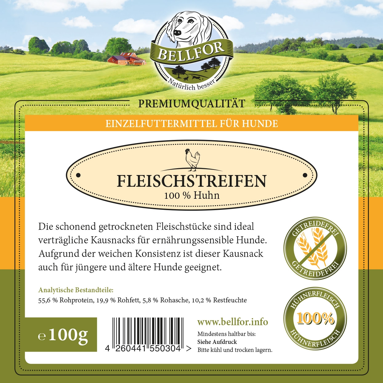 Hundesnack - Hühner Trockenfleisch - 100 g