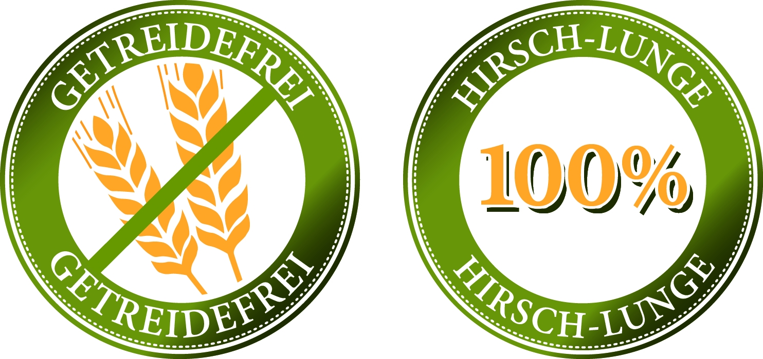 Irischer Wolfshund Futter Set - Naturgut-Schmaus 4 kg + Immun Pulver 80 g + Hirsch Lungenwürfel 200 g + 1 Jutebeutel