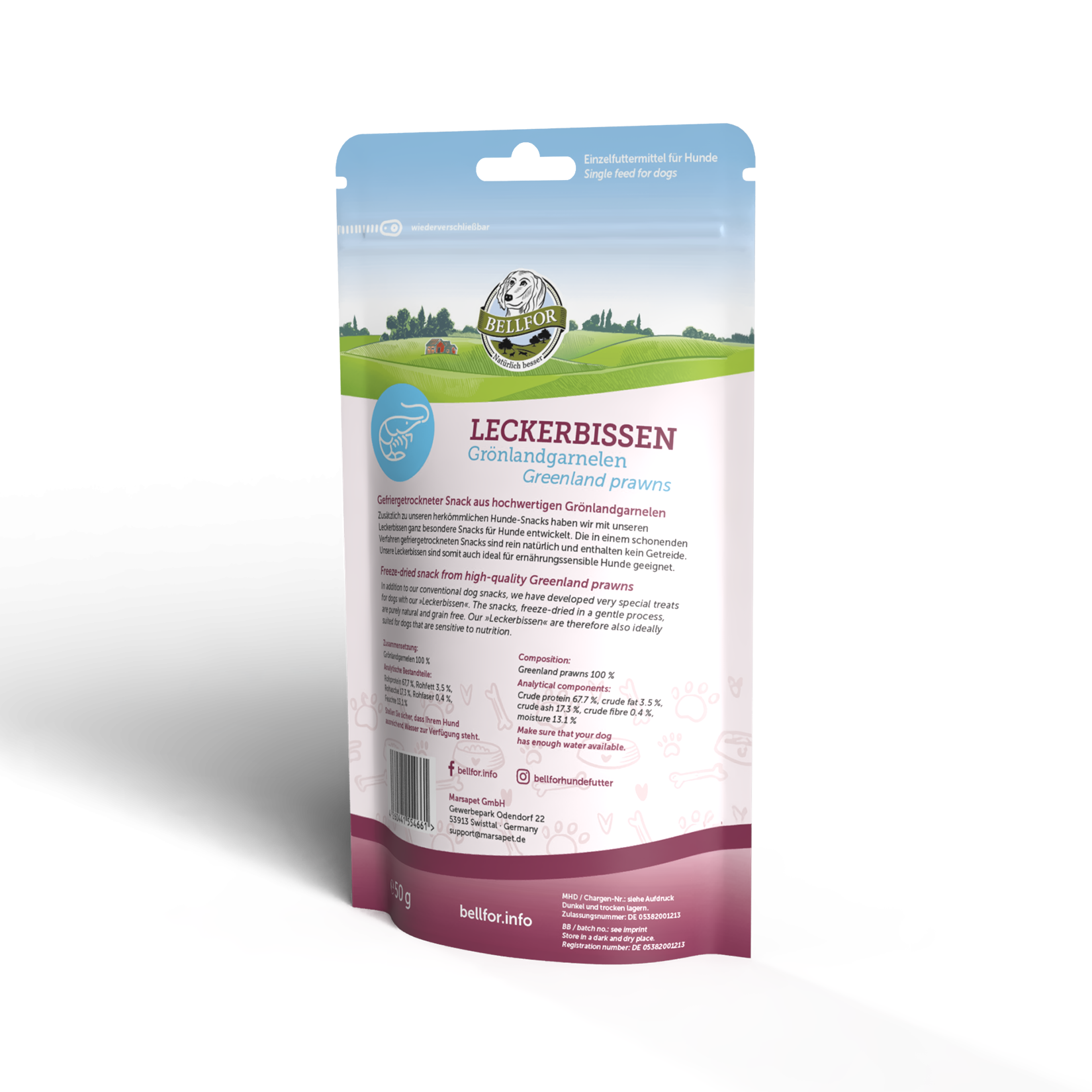 Leckerbissen für Hunde - Grönlandgarnelen (gefriergetrocknet) - 50 g