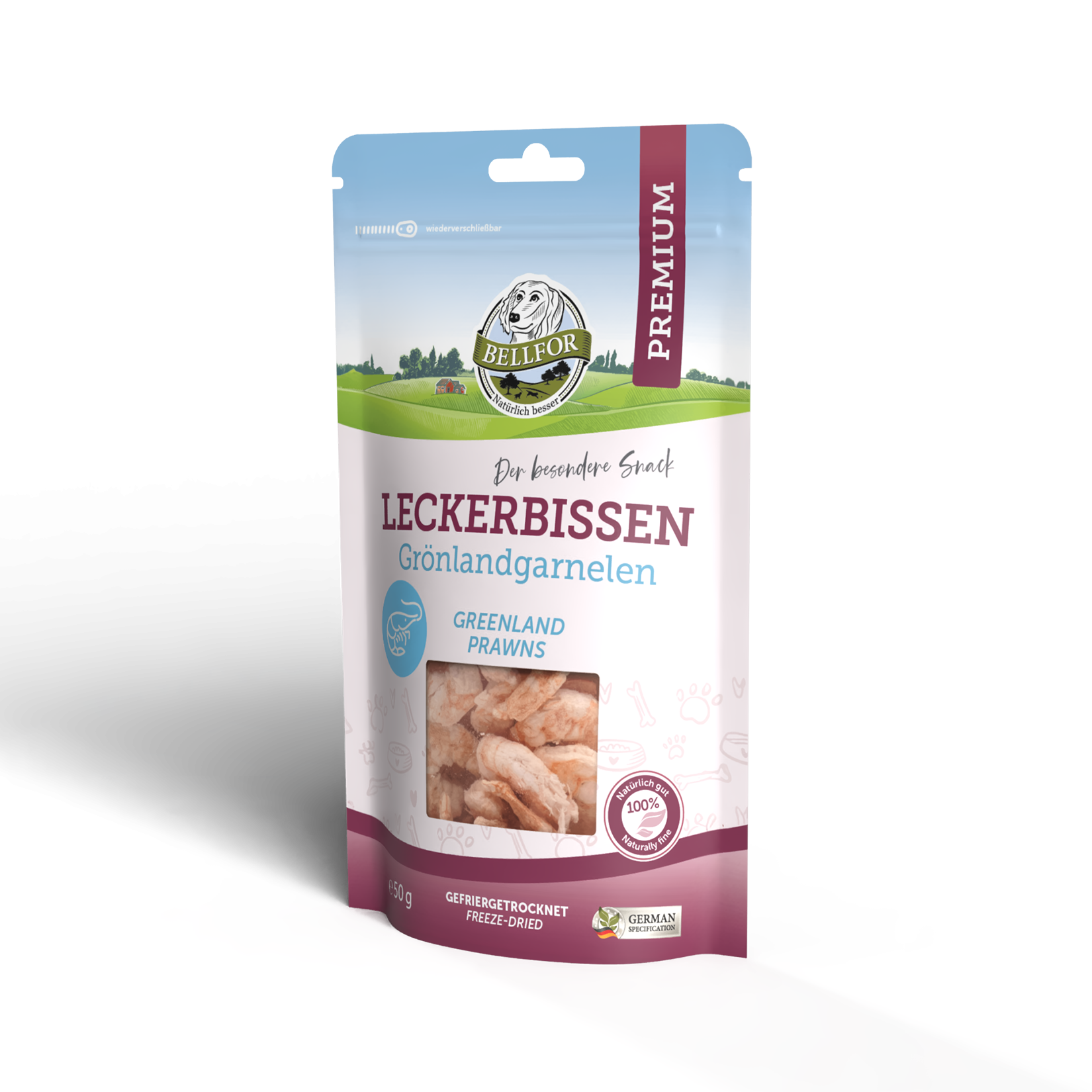 Leckerbissen für Hunde - Grönlandgarnelen (gefriergetrocknet) - 50 g