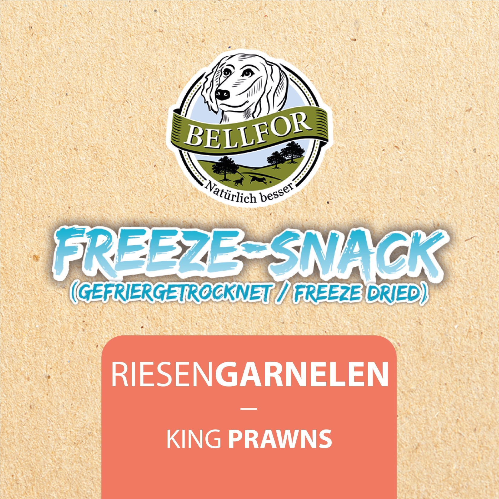 Freeze-Snack für Hunde - Riesengarnelen (gefriergetrocknet) - 35 g