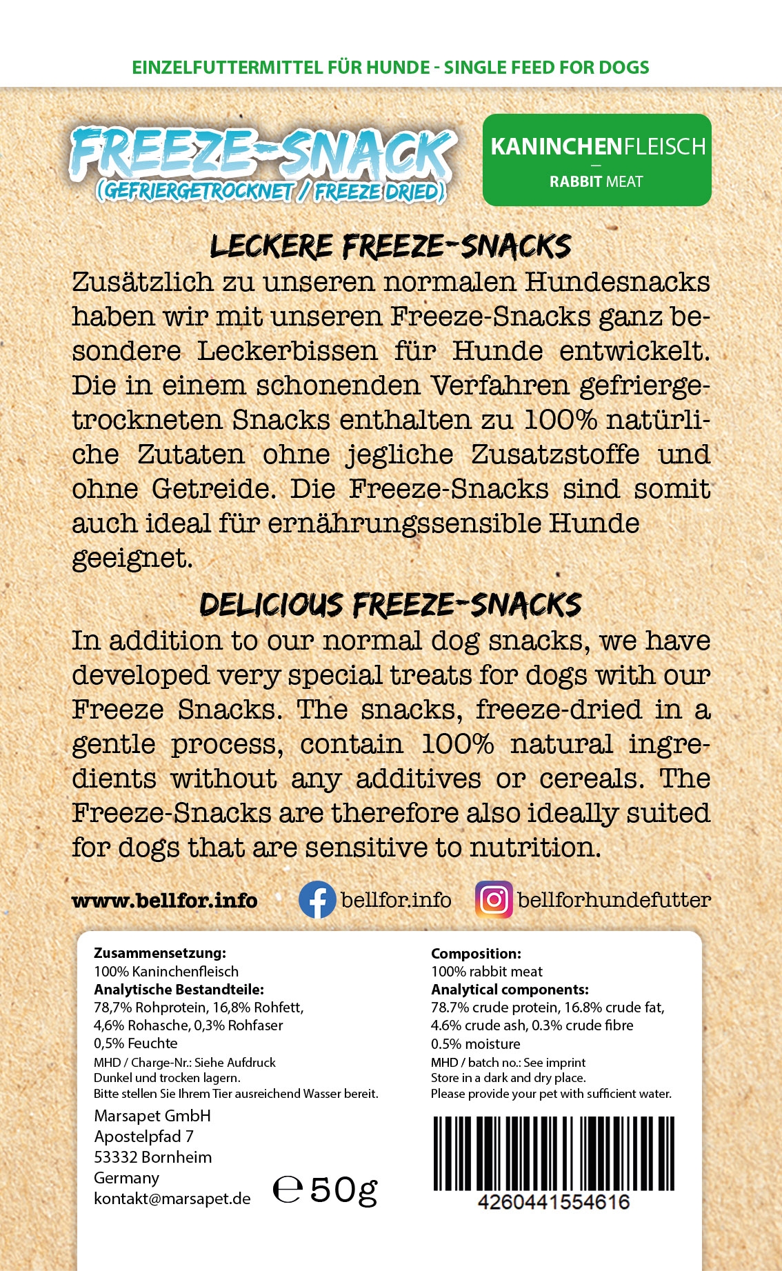 Gefriergetrocknete Freeze-Snacks für Hunde als Sparset