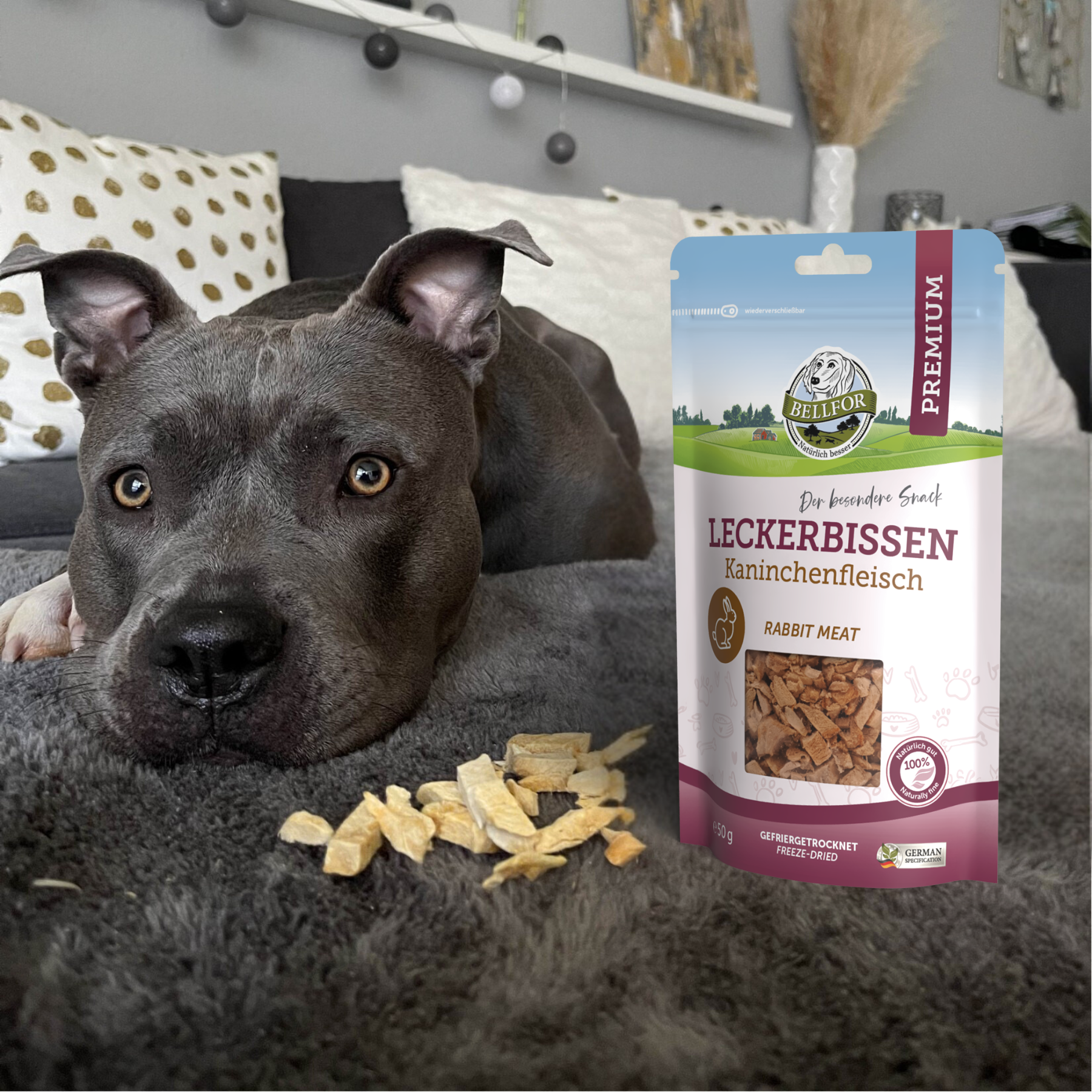 Leckerbissen für Hunde - Kaninchenfleisch (gefriergetrocknet) - 50 g