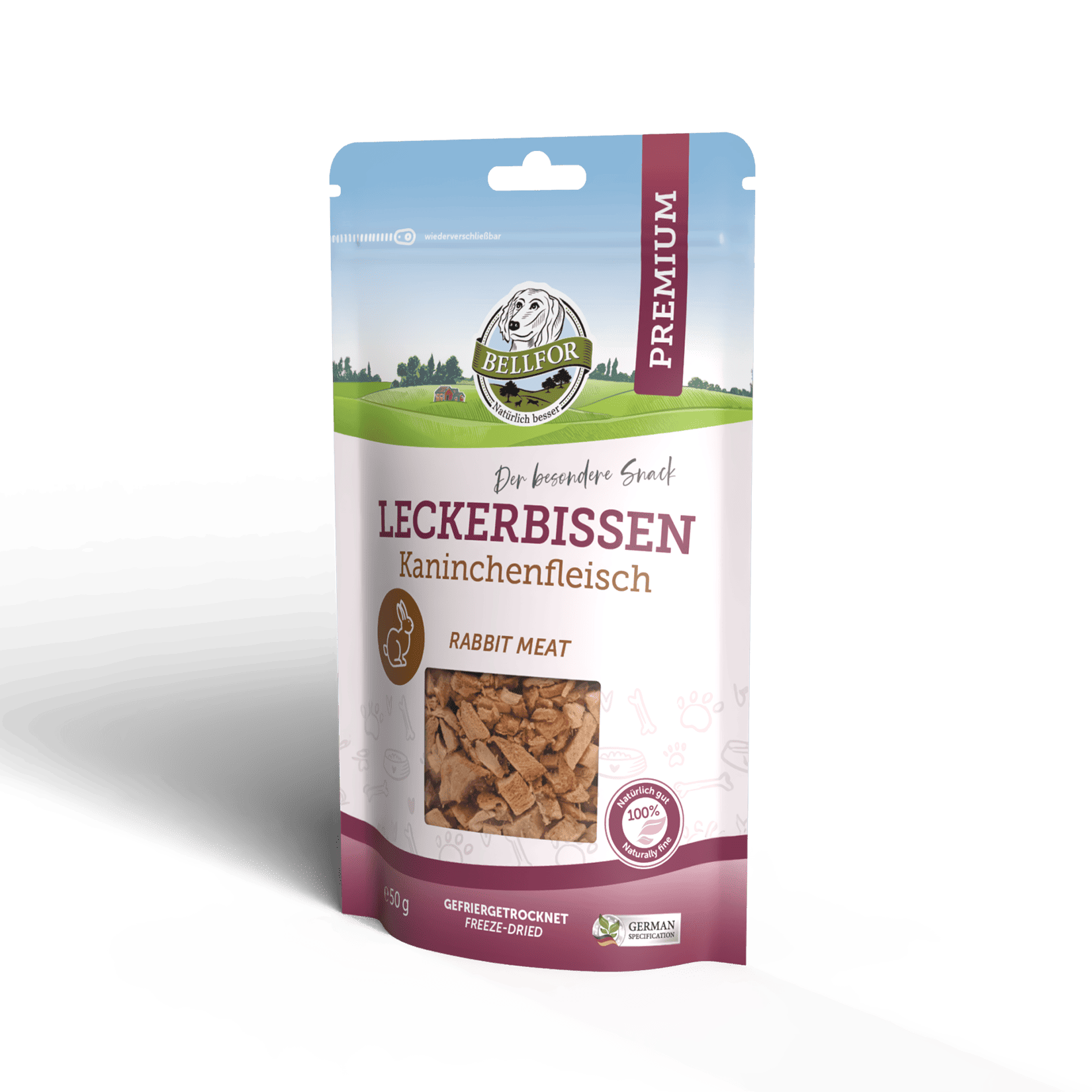 Leckerbissen für Hunde - Kaninchenfleisch (gefriergetrocknet) - 50 g