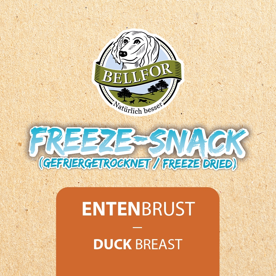 Freeze-Snack für Hunde - Entenbrust (gefriergetrocknet) - 50 g