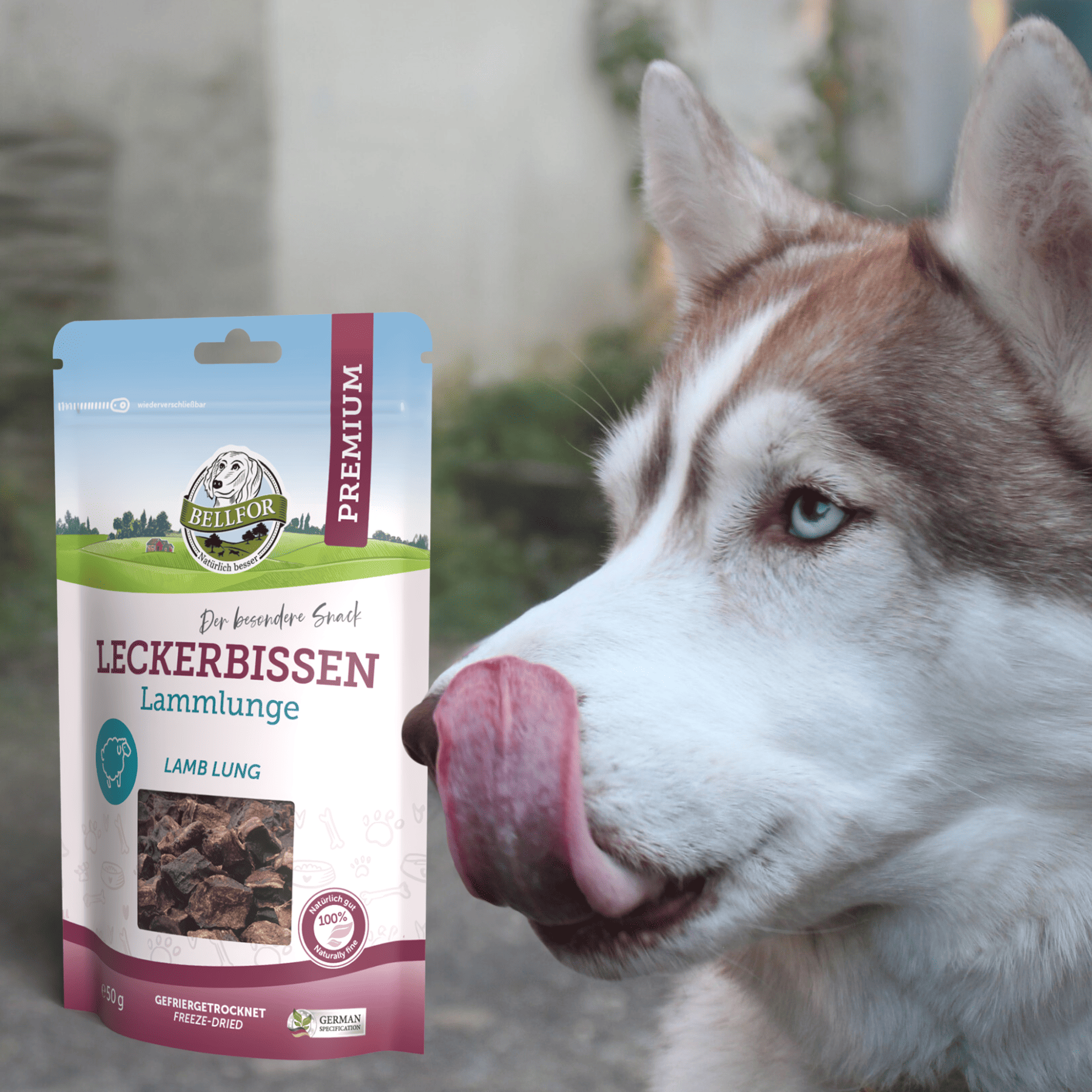 Leckerbissen für Hunde - Lammlunge (gefriergetrocknet) - 50 g
