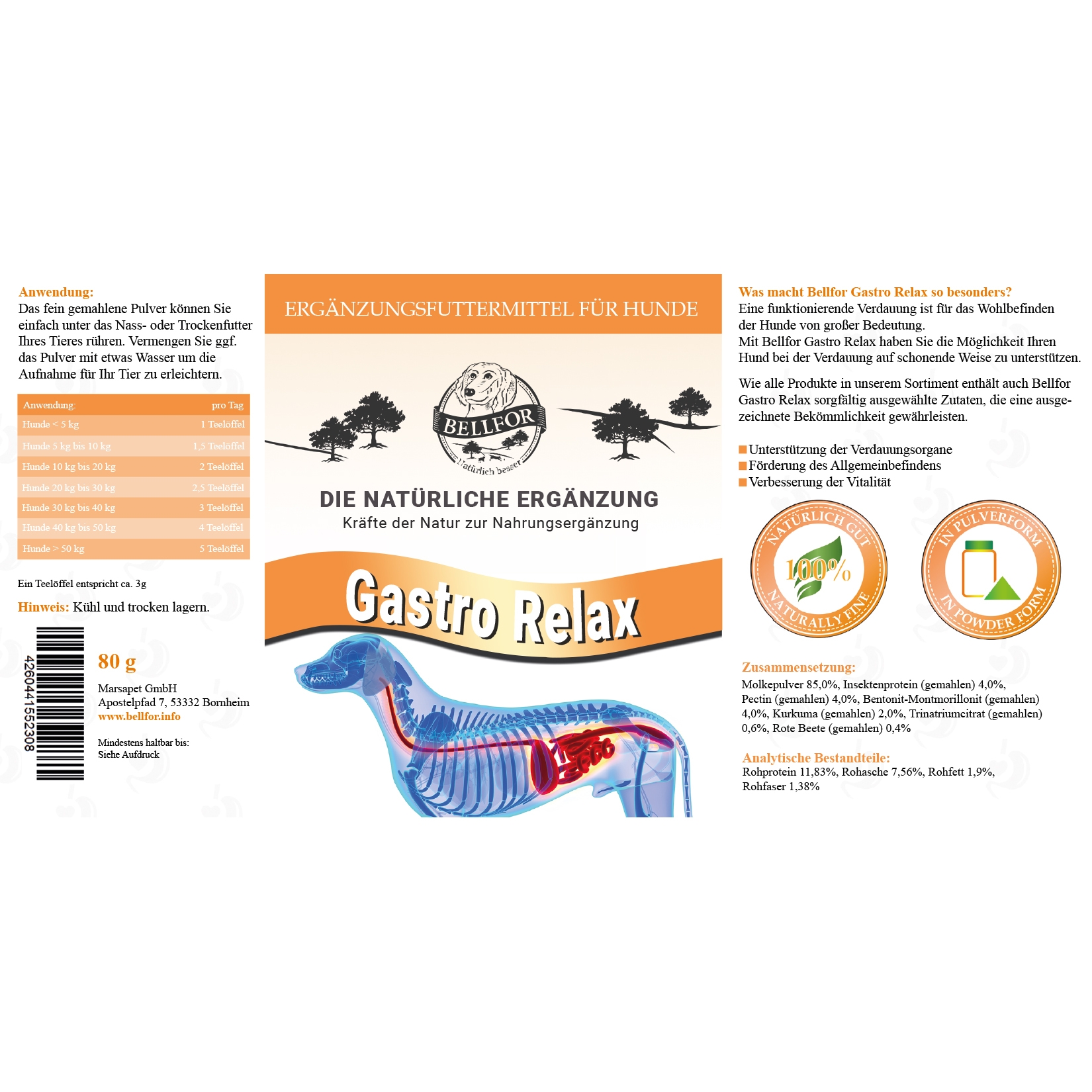 Gastro Relax Pulver - 80 g