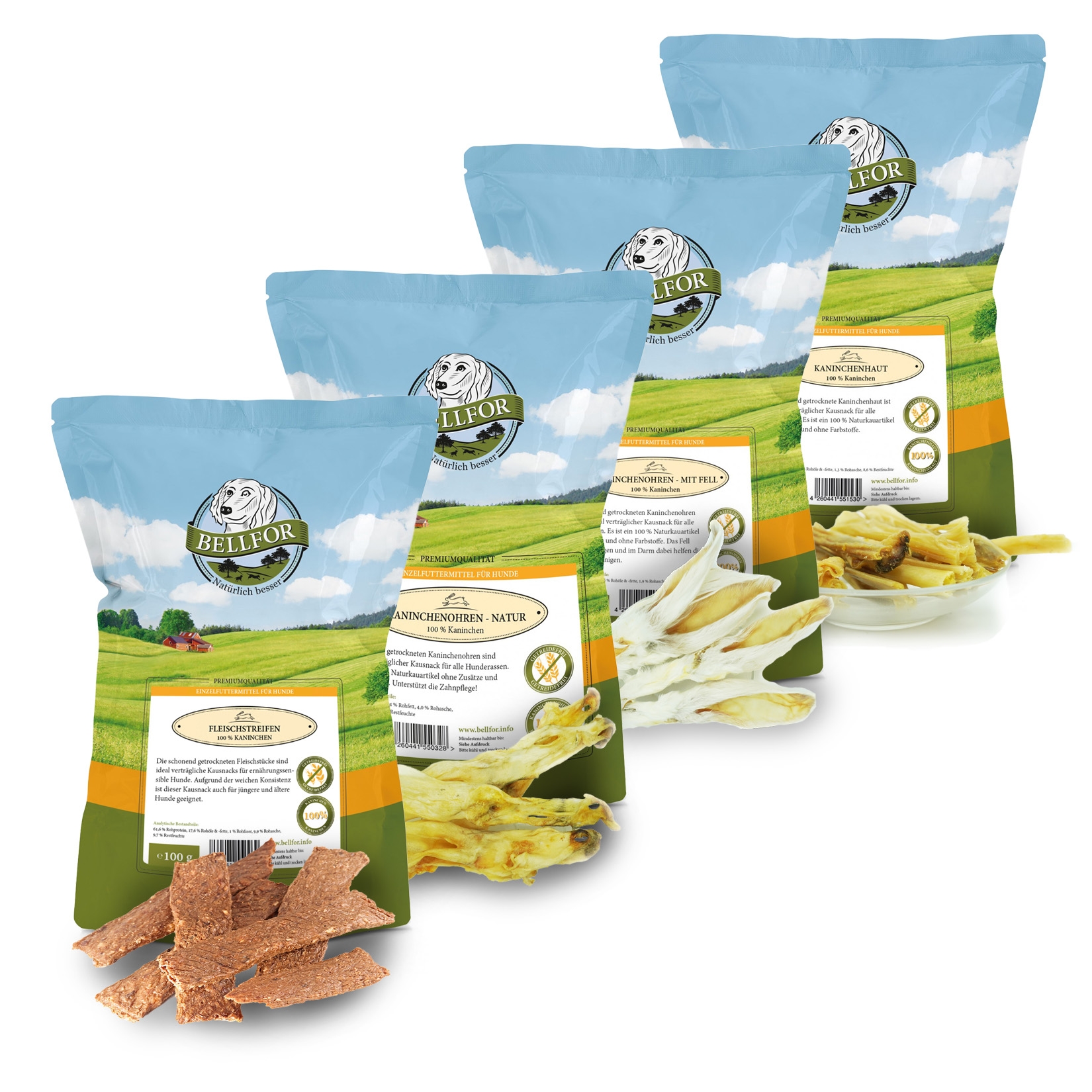 Gesunde Hundeleckerlis vom Kaninchen als Sparset