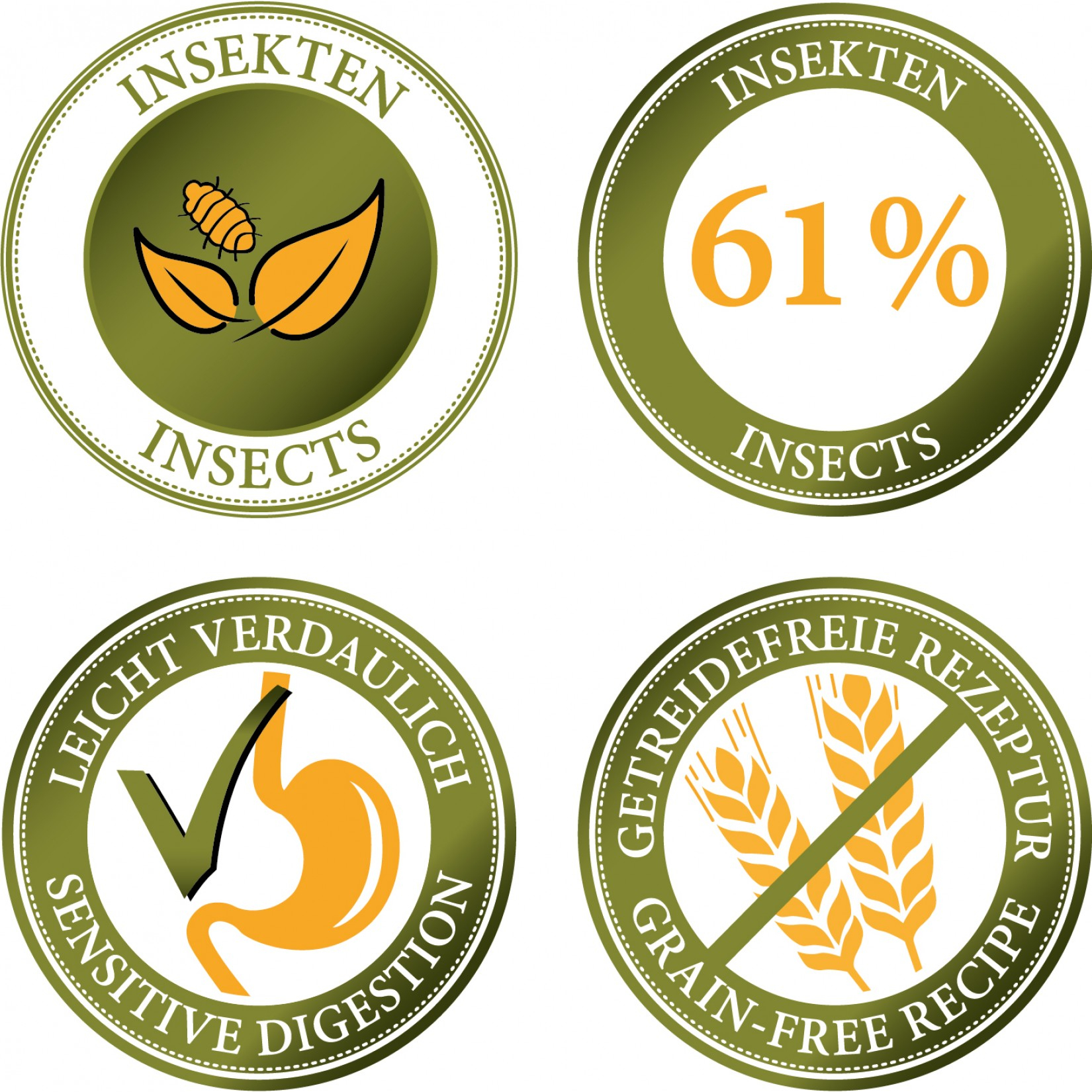Hypoallergenes hundefutter mit Insekten - Hundenassfutter getreidefrei - Hundefutter für allergiker - Naturfarm-Menü von Bellfor Hundefutter - 800 g