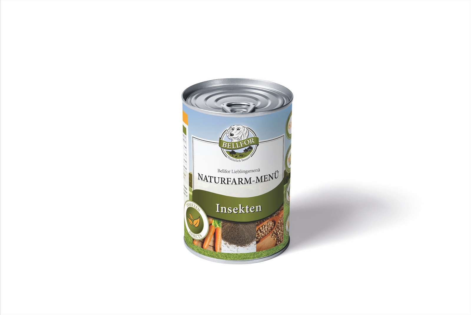 Hypoallergenes Hundefutter Nass mit Insekten - Naturfarm-Menü - 6 x 400 g