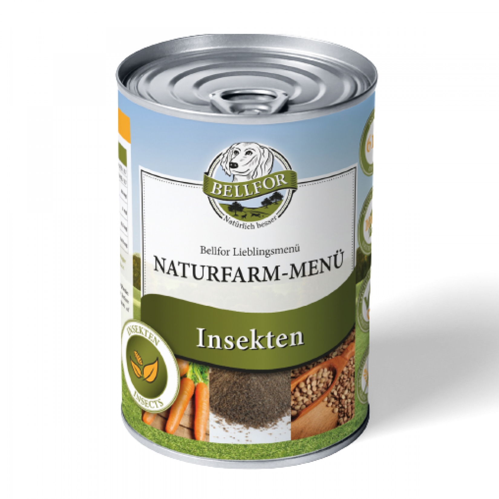 Hypoallergenes Hundefutter Nass mit Insekten und Tapioka - Naturfarm-Menü - 400 g