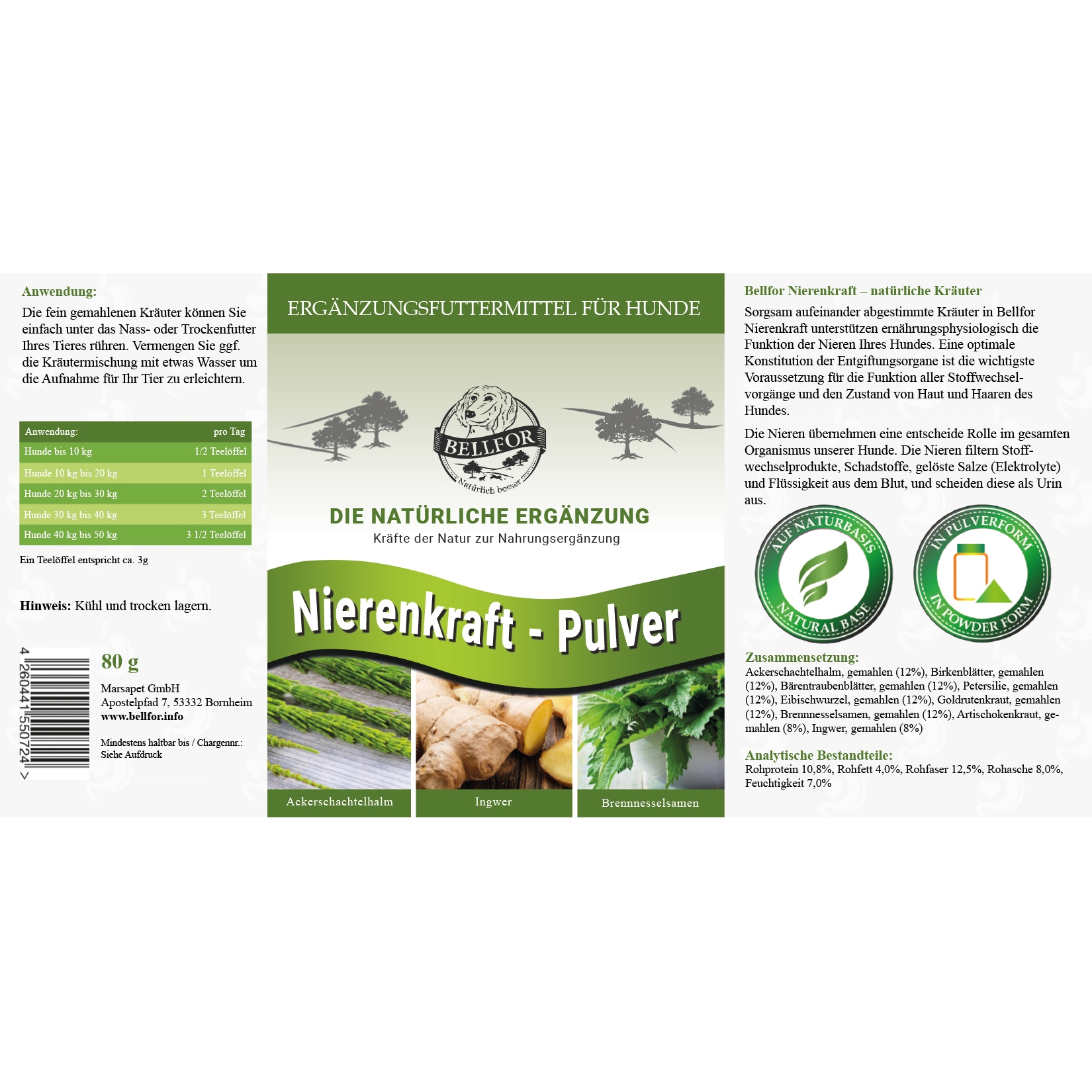 Nierenkraft - Pulver - 80 g