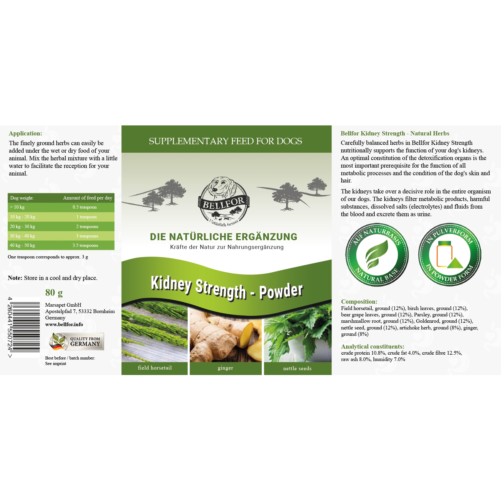 Nierenkraft - Pulver - 80 g