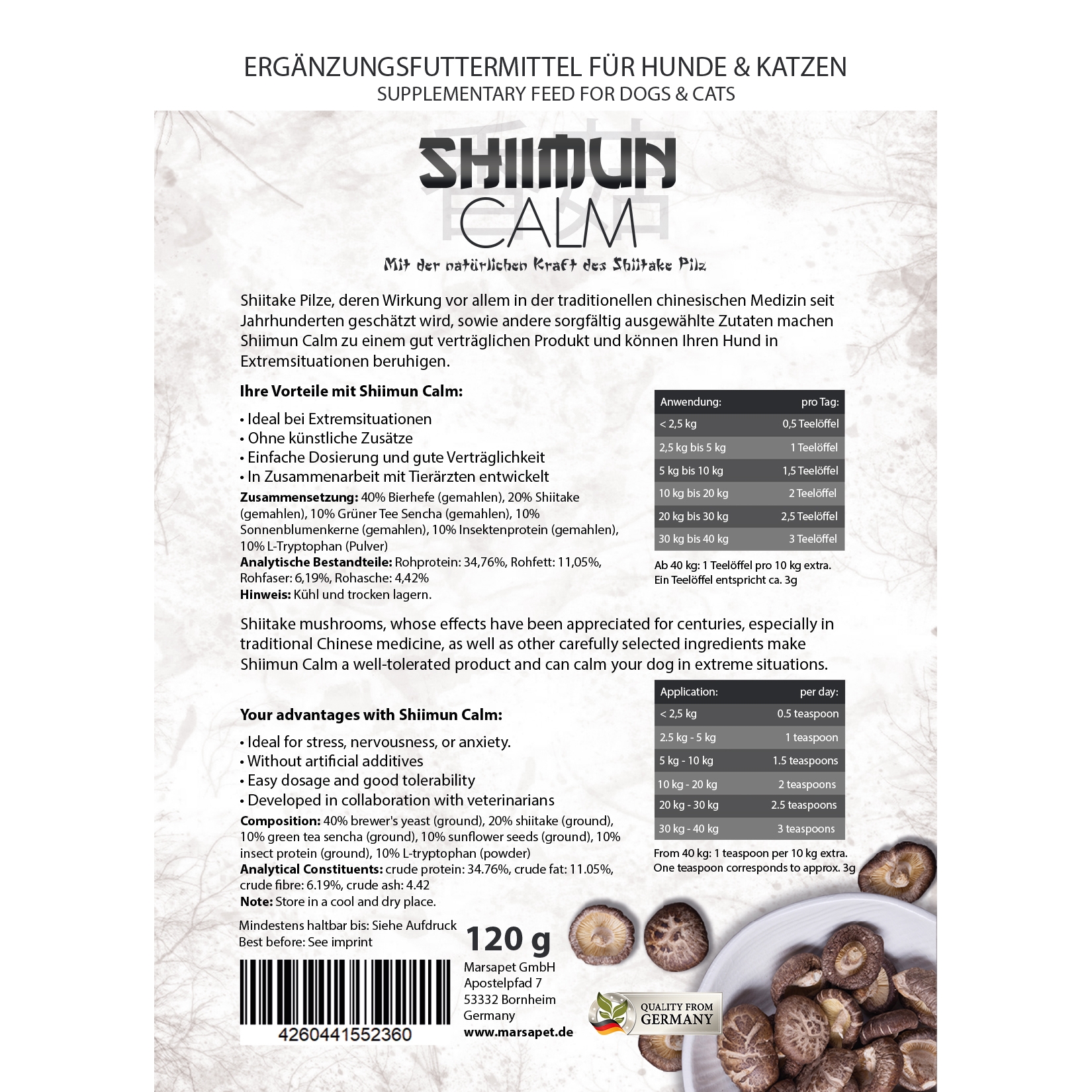 Shiimun Calm Pulver - 120 g