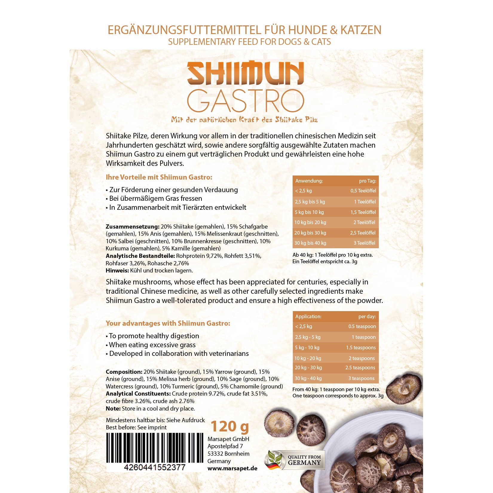 Shiimun Gastro Pulver - 120 g