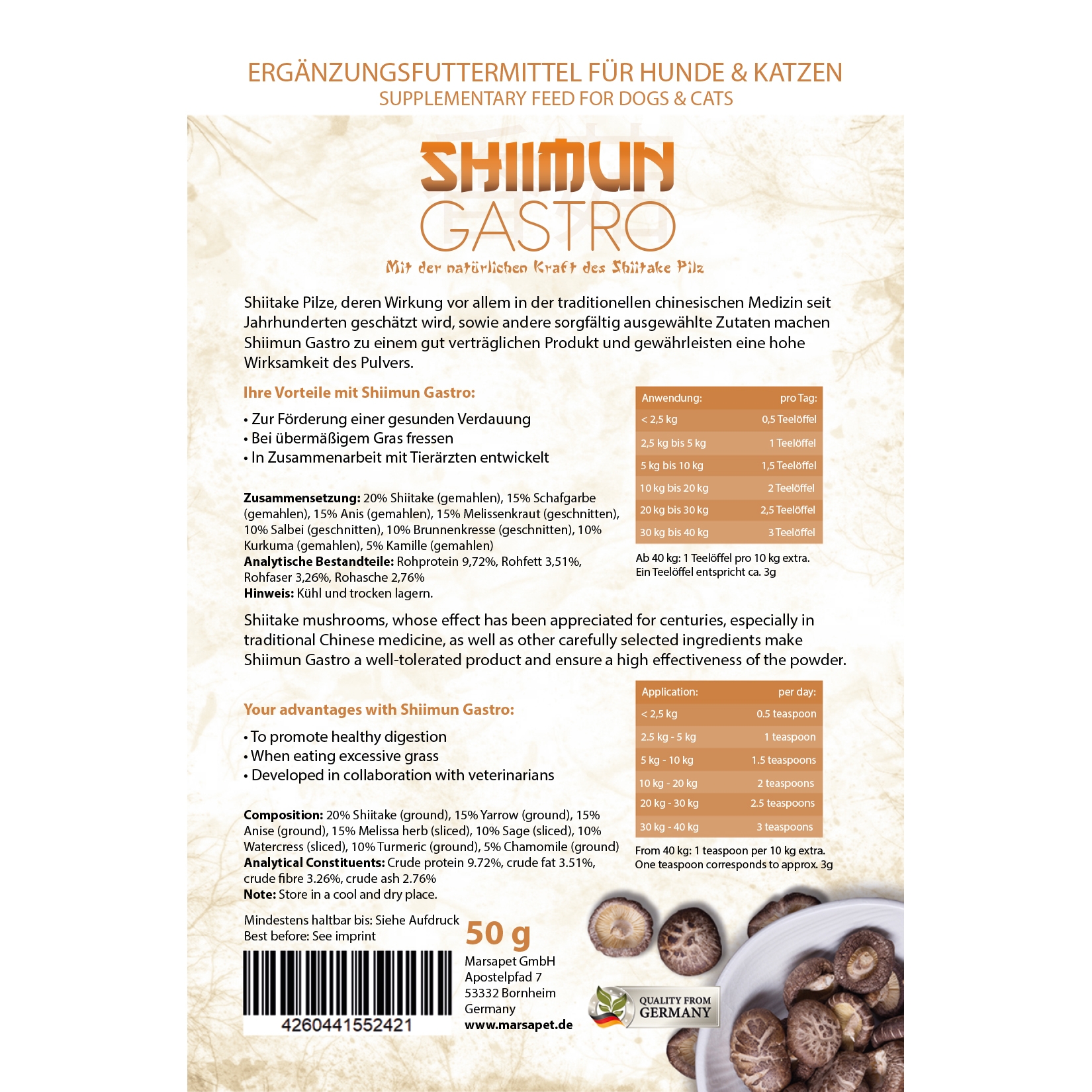 Shiimun Gastro Pulver - 50 g